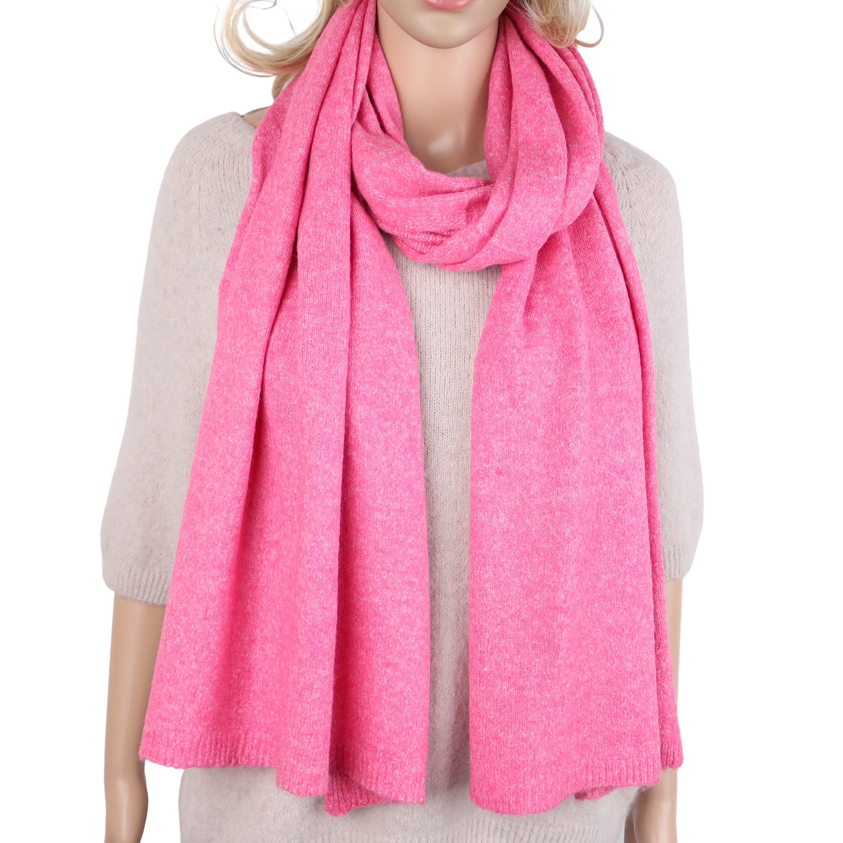 MIRROSI Strickschal Damen & Herren, Unifarbe Schal Unisex ca.55x185cm, super weich, (Neue Kollektion Herbst/Winter 2026), warmer Winterschal mit Wolle