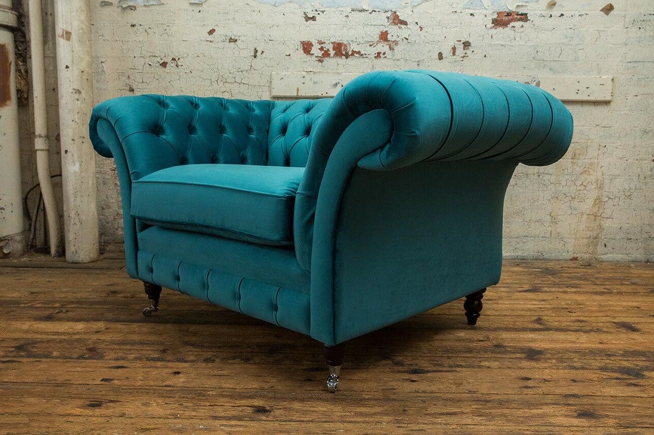 Xlmoebel Chesterfield-Sofa Chesterfield Sofagarnitur mit 1,5-Sitzer Sofa im klassischen, Hergestellt in Europa