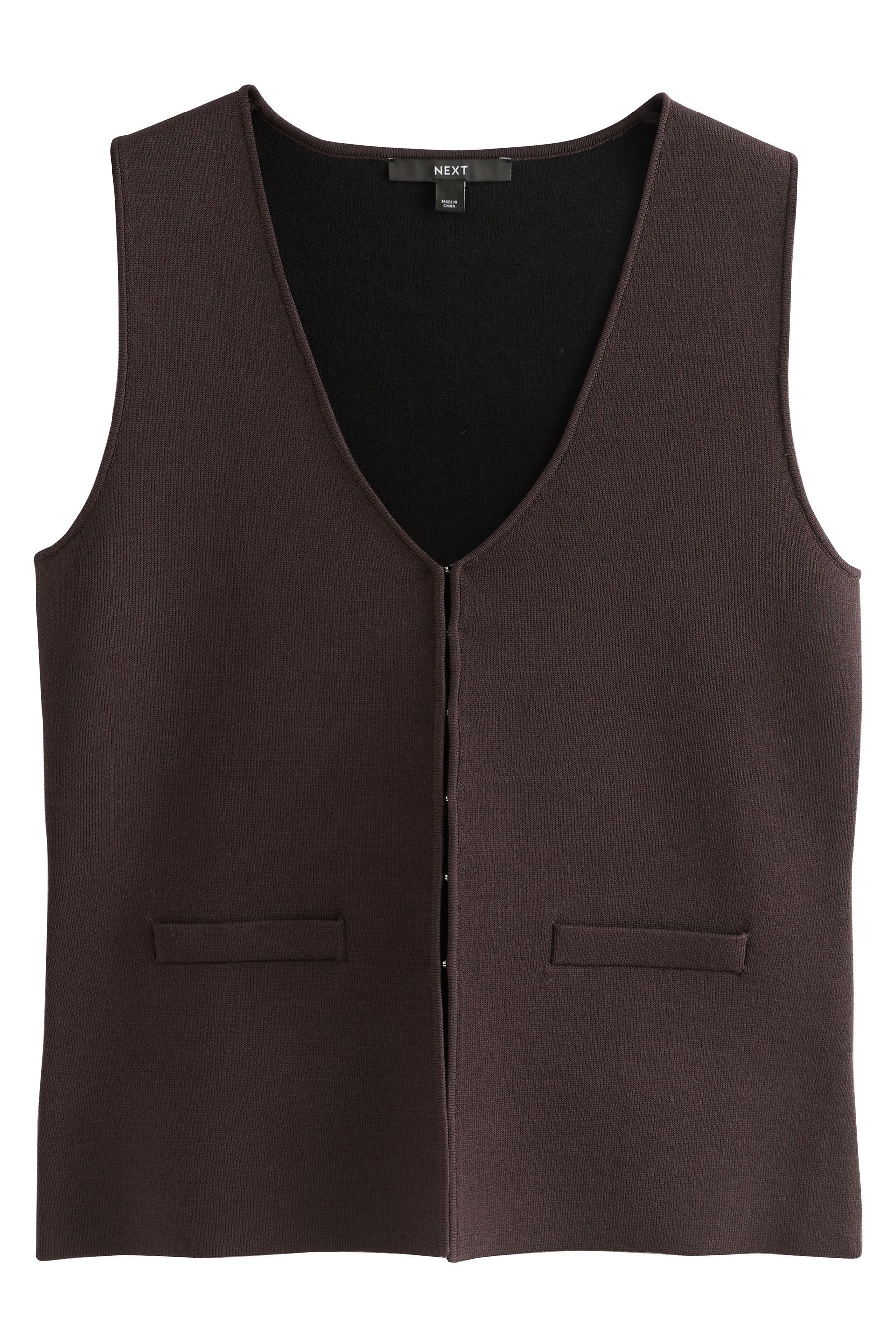 Next Anzugweste Elegante gestrickte Weste mit V-Ausschnitt (1-tlg) günstig online kaufen