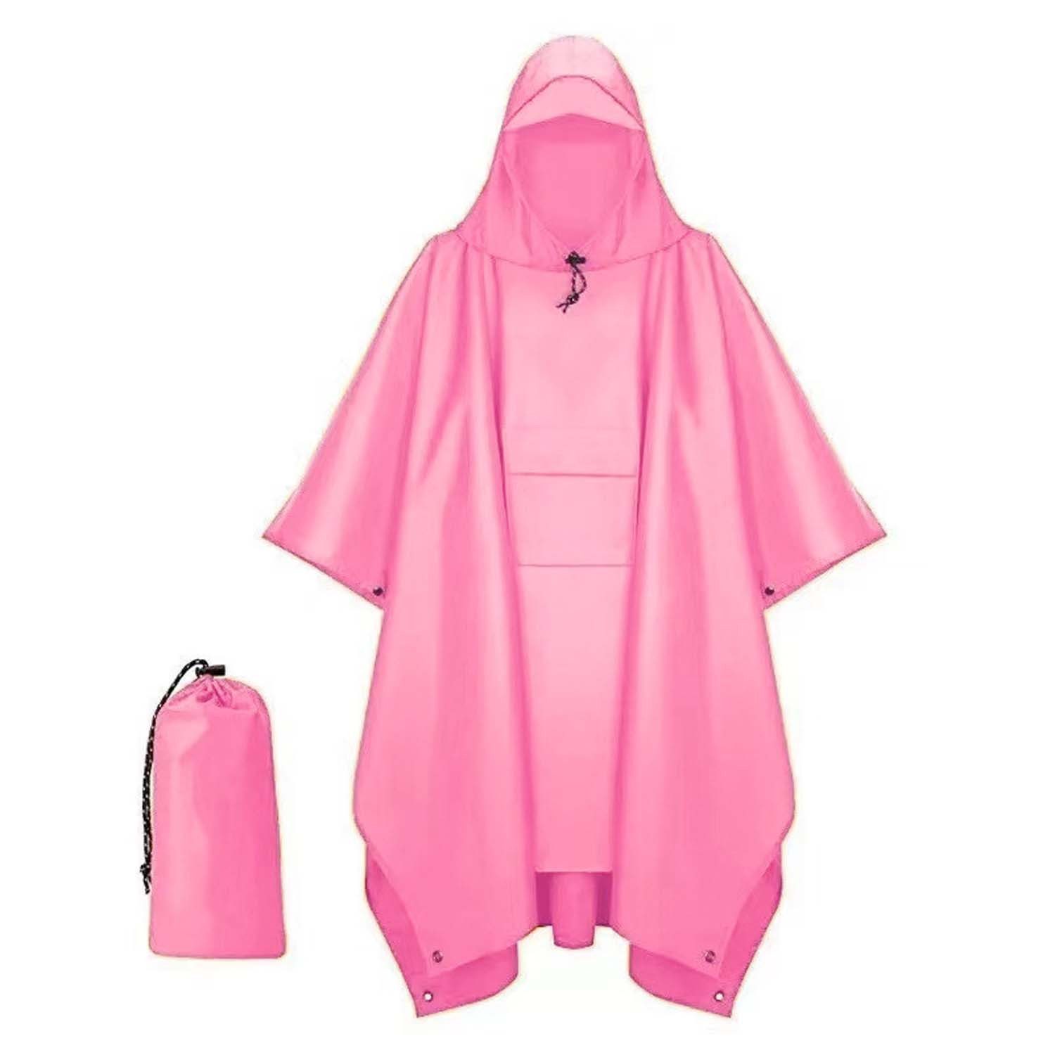 Coonoor Regenjacke Regencape mit Kapuze 3 in 1 Multifunktional Atmungsaktiv