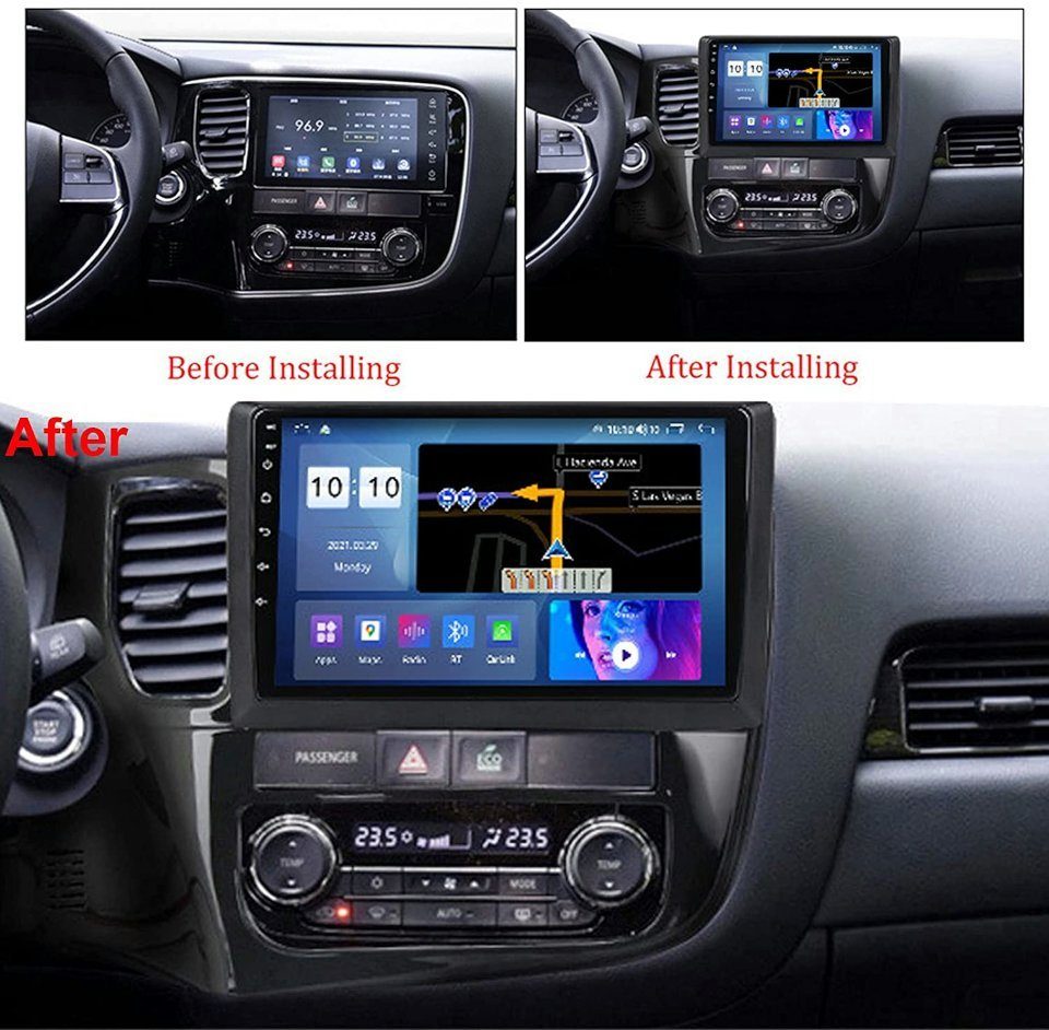 Autoradio Mitsubishi BT 9'' GPS FM Android GABITECH Outlander 11 2012-2018