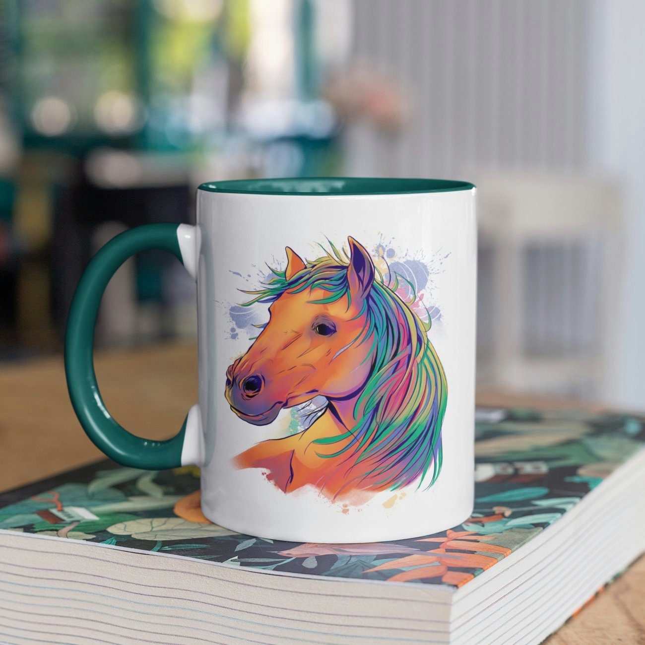 WS-Trend Tasse Pferd Kakaotasse Kaffeetasse Teetasse, Keramik, 330 ml