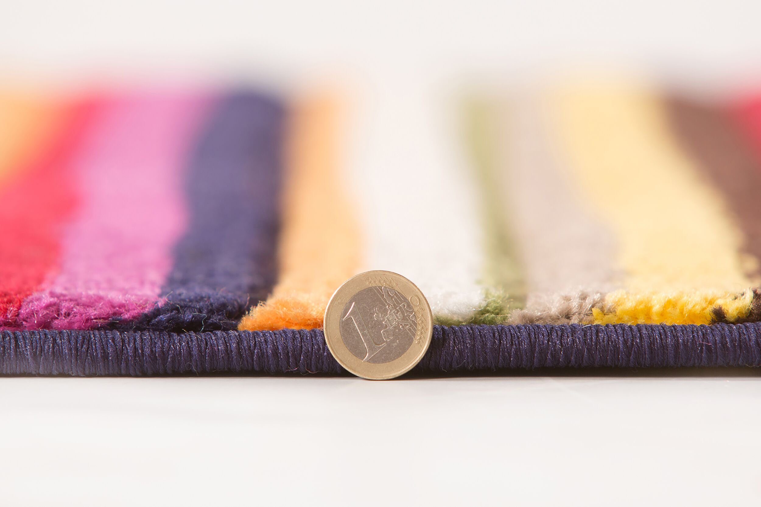 KADIMA DESIGN Teppich MEON JAY Teppich, Luxuriös, Streifenmuster, Pflegeleicht, Rechteckig, Höhe: 11 mm, Poldichte: 2350 g/qm,Küchenteppich,Kurzflor