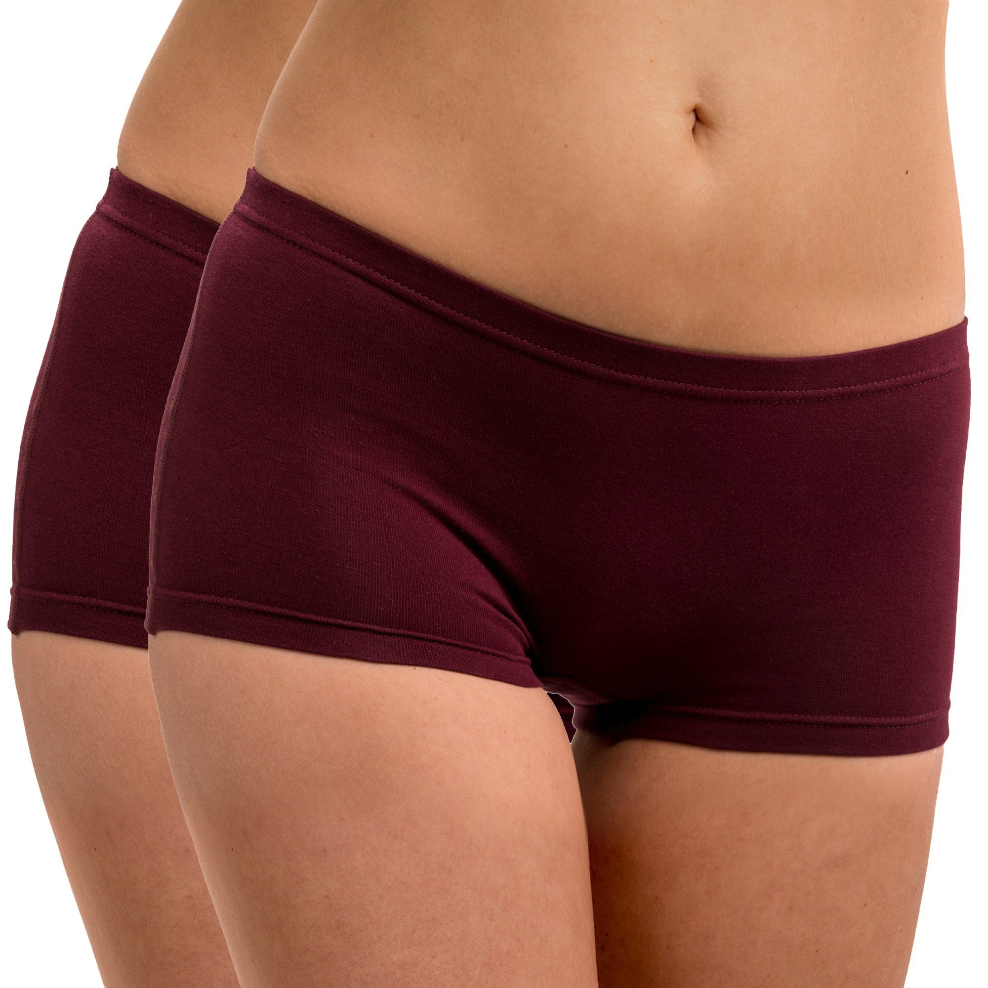 HERMKO Panty Shorties (Pack, 2er) Baumwolle/Elastan, bequemer Umschlagbund, höher geschnitten