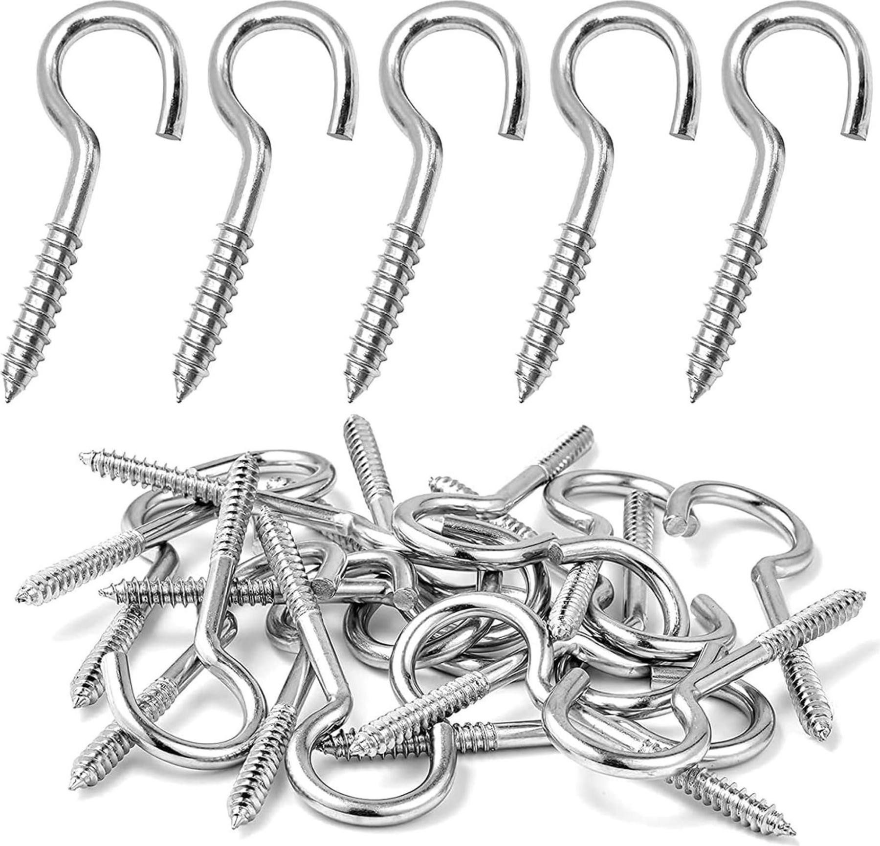 FELIXLEO Schraubhaken 100 Stück Edelstahl Hakenschrauben Schraubhaken Schraubhaken, (1 St)