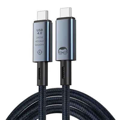 nerdig Thunderbolt 4 - 240W - Dockingstation Thunderbolt-Kabel, USB-C, USB-C (50 cm), E-Marker Chip