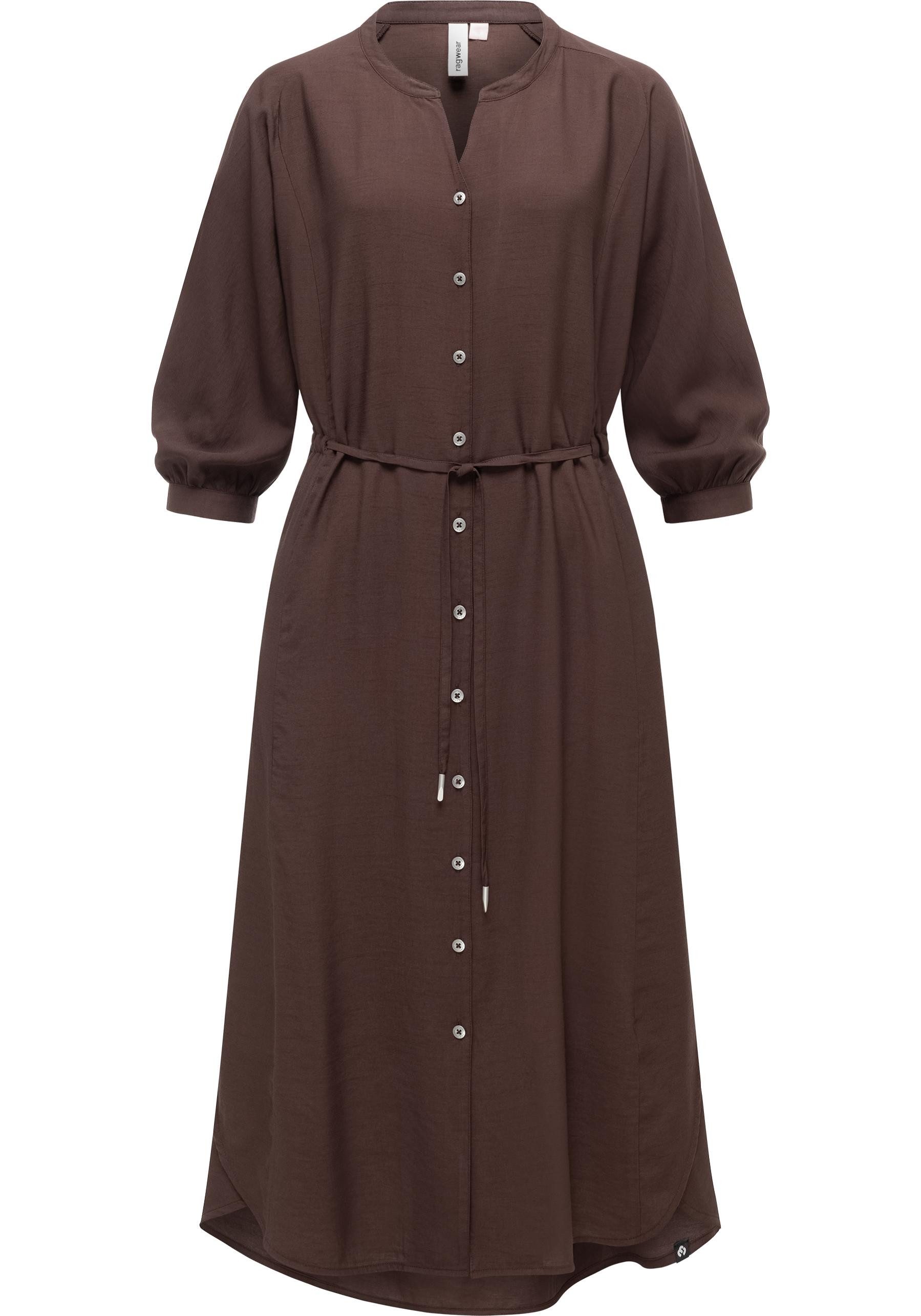 Ragwear Blusenkleid Trea Dress Modisches Damenkleid mit Taillengürtel