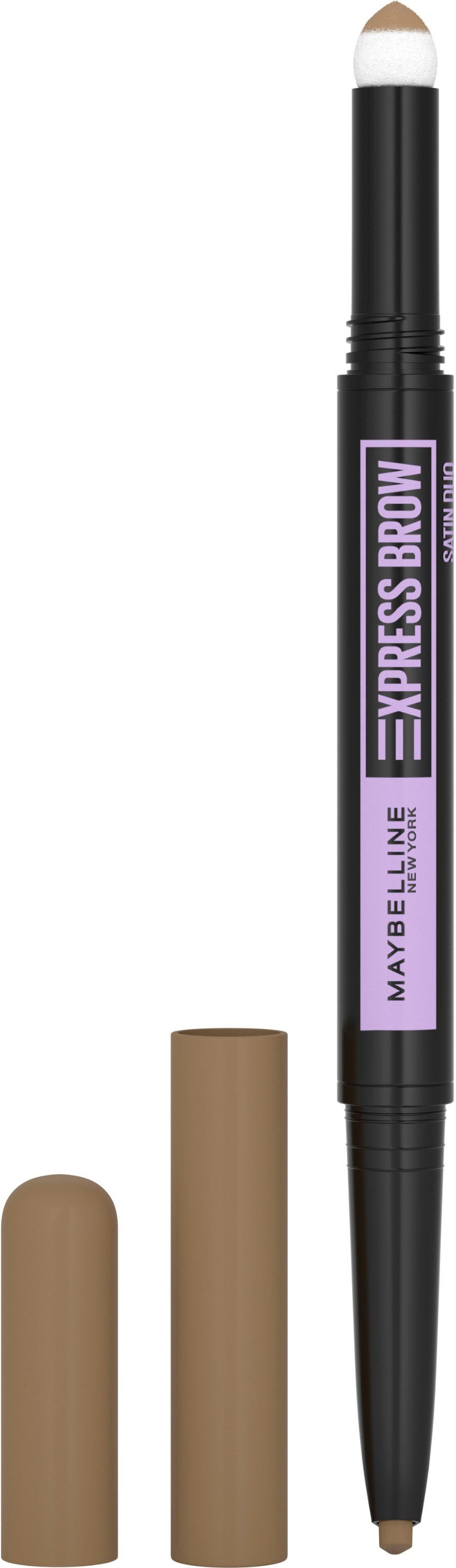 MAYBELLINE NEW YORK Augenbrauen-Stift EXPRESS BROW SATIN DUO, mit Duo-Applikator