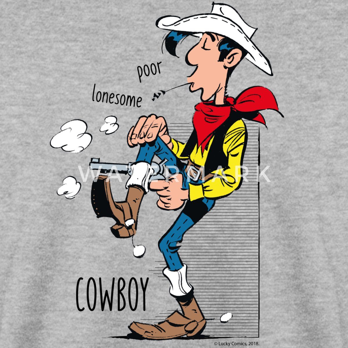 Spreadshirt Sweatshirt Lucky Luke Poor Lonesome Cowboy Unisex Pullover (1-tlg)