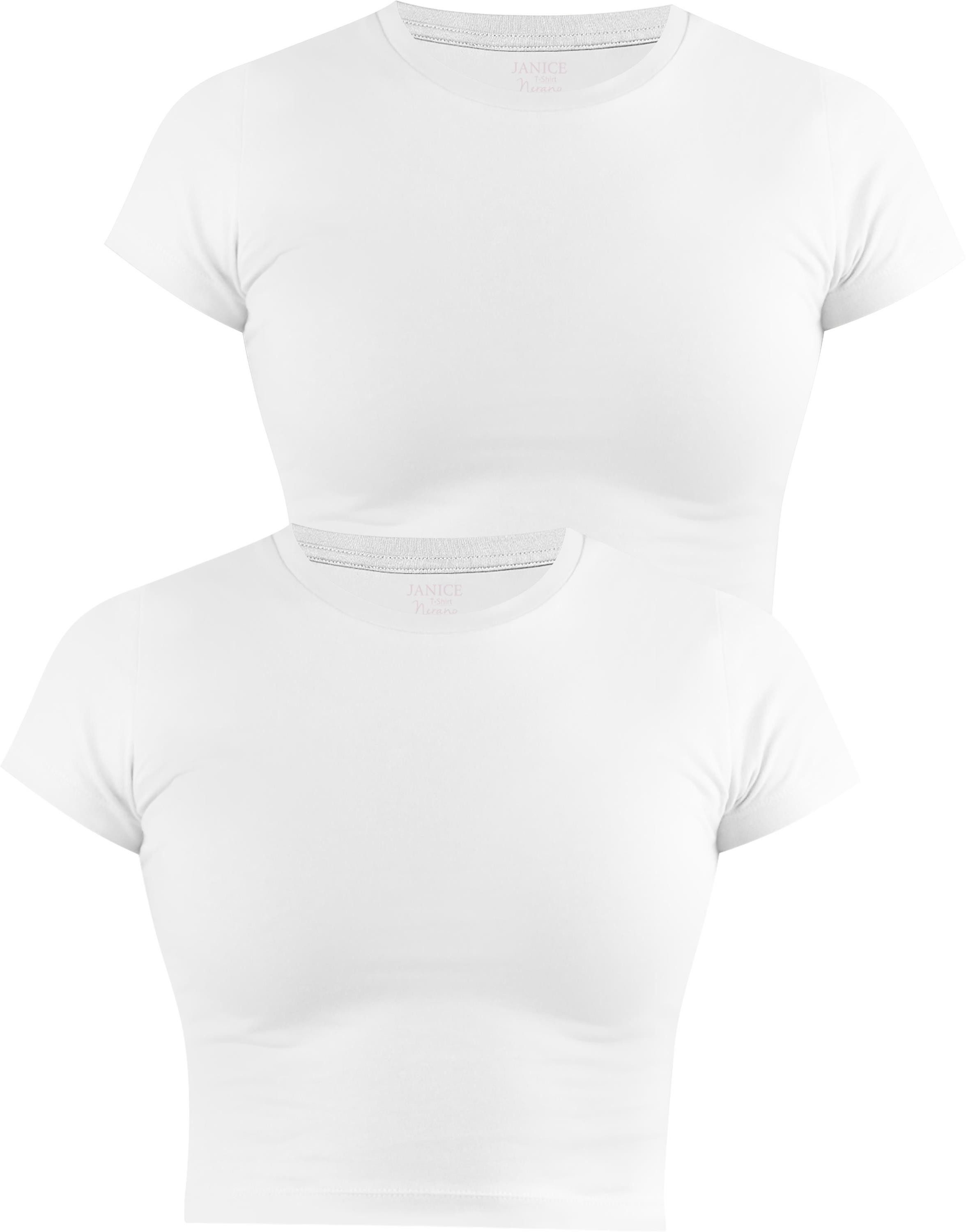 Janice Kurzarmshirt 2 x Damen crop günstig online kaufen