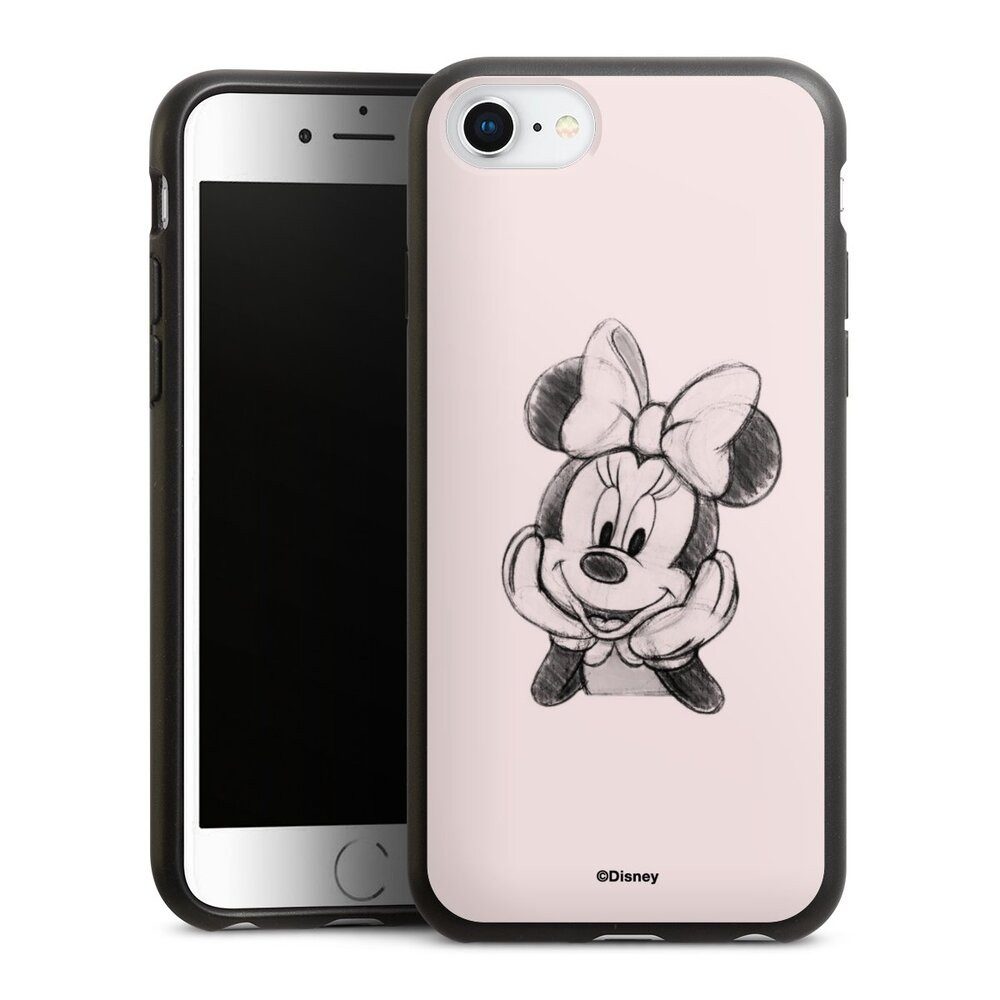 DeinDesign Handyhülle Minnie Mouse Offizielles Lizenzprodukt Disney Minnie Posing Sitting, Apple iPhone 8 Organic Case Bio Hülle Nachhaltige Handyhülle