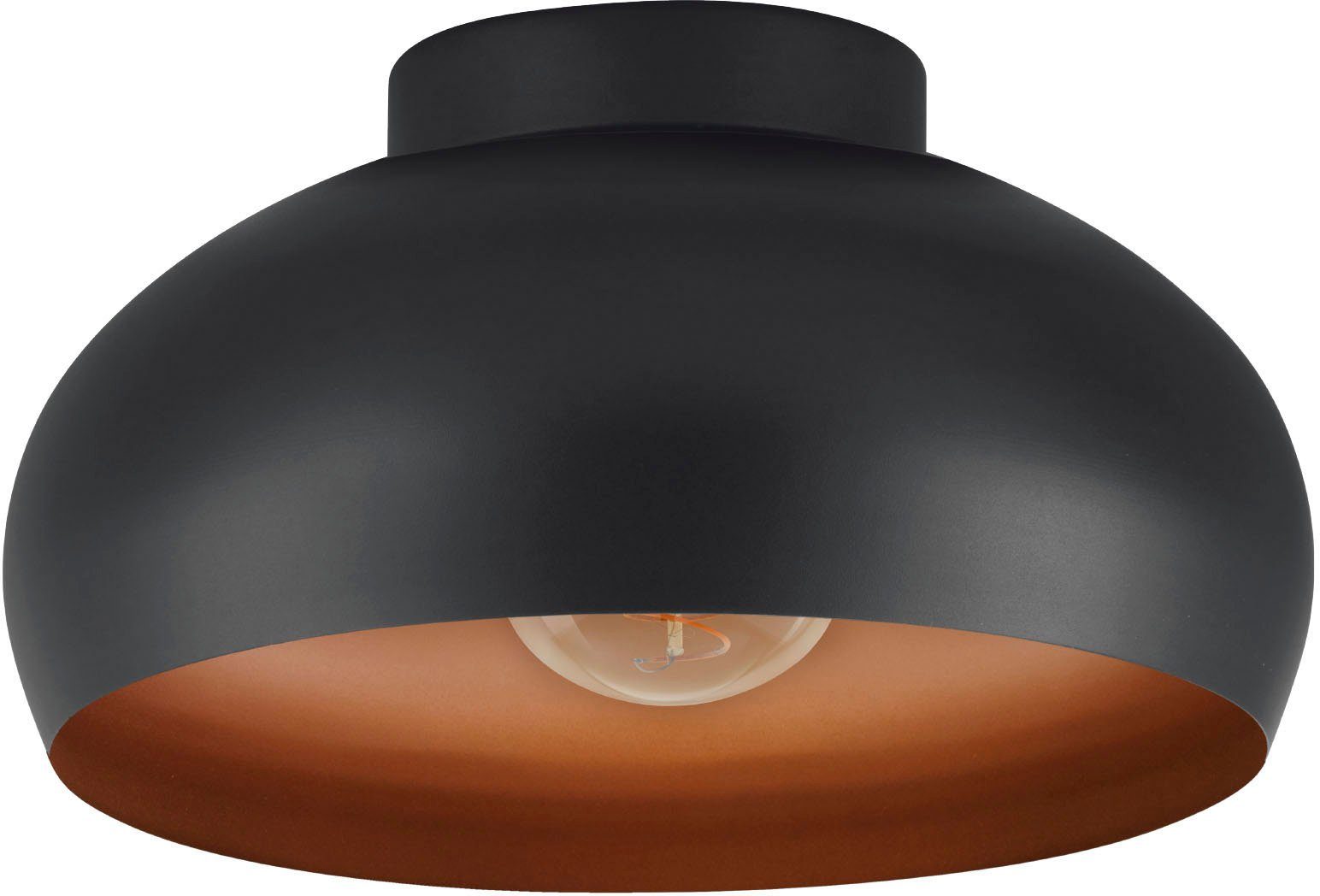EGLO Deckenleuchte MOGANO 2, ohne Leuchtmittel, Leuchtmittel wechselbar, Deckenleuchte aus Metall, E27, dimmbar, Ø 28 cm, exkl. E27 - 1X40W
