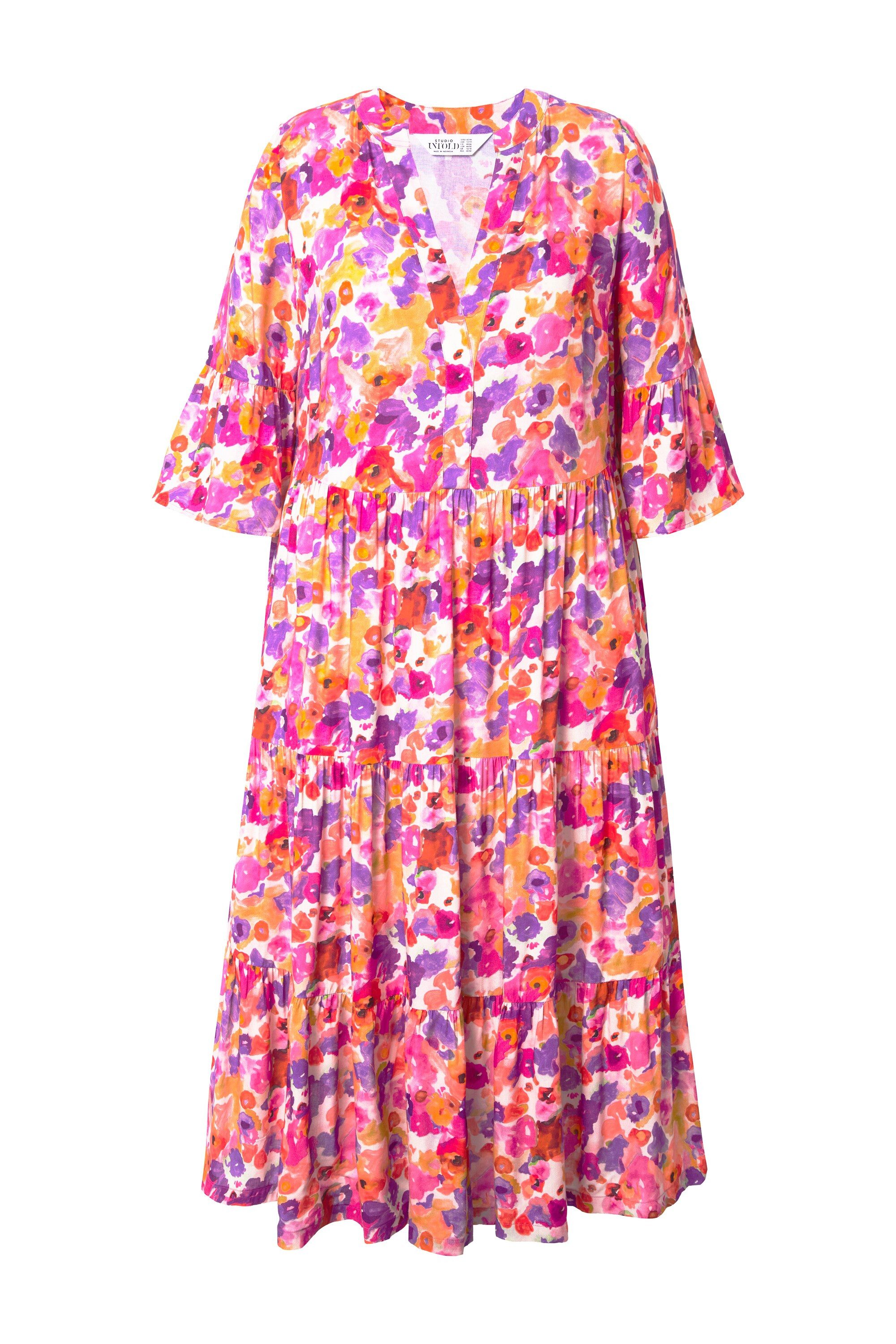 Studio Untold Maxikleid Maxikleid Flower-Print Volants günstig online kaufen