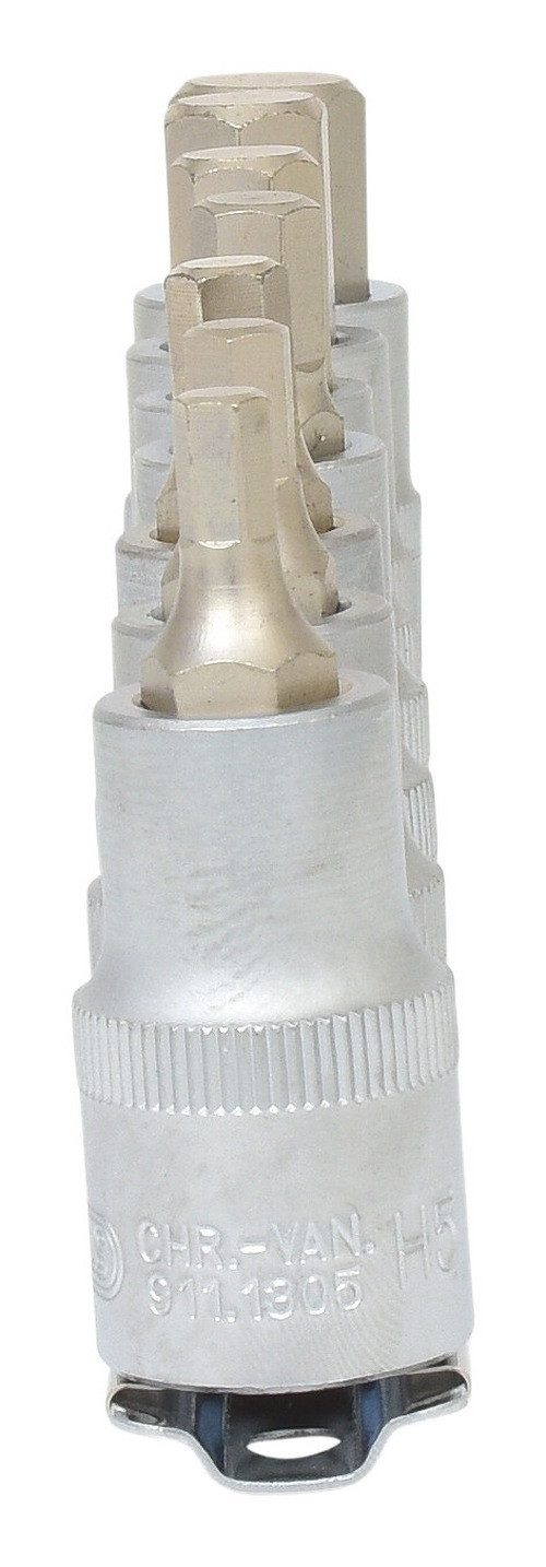 Thumbnail - KS Tools Bit-Set, 7-St., 1/2" Stecknuss-Satz Innensechskant, kurz, 7-teilig