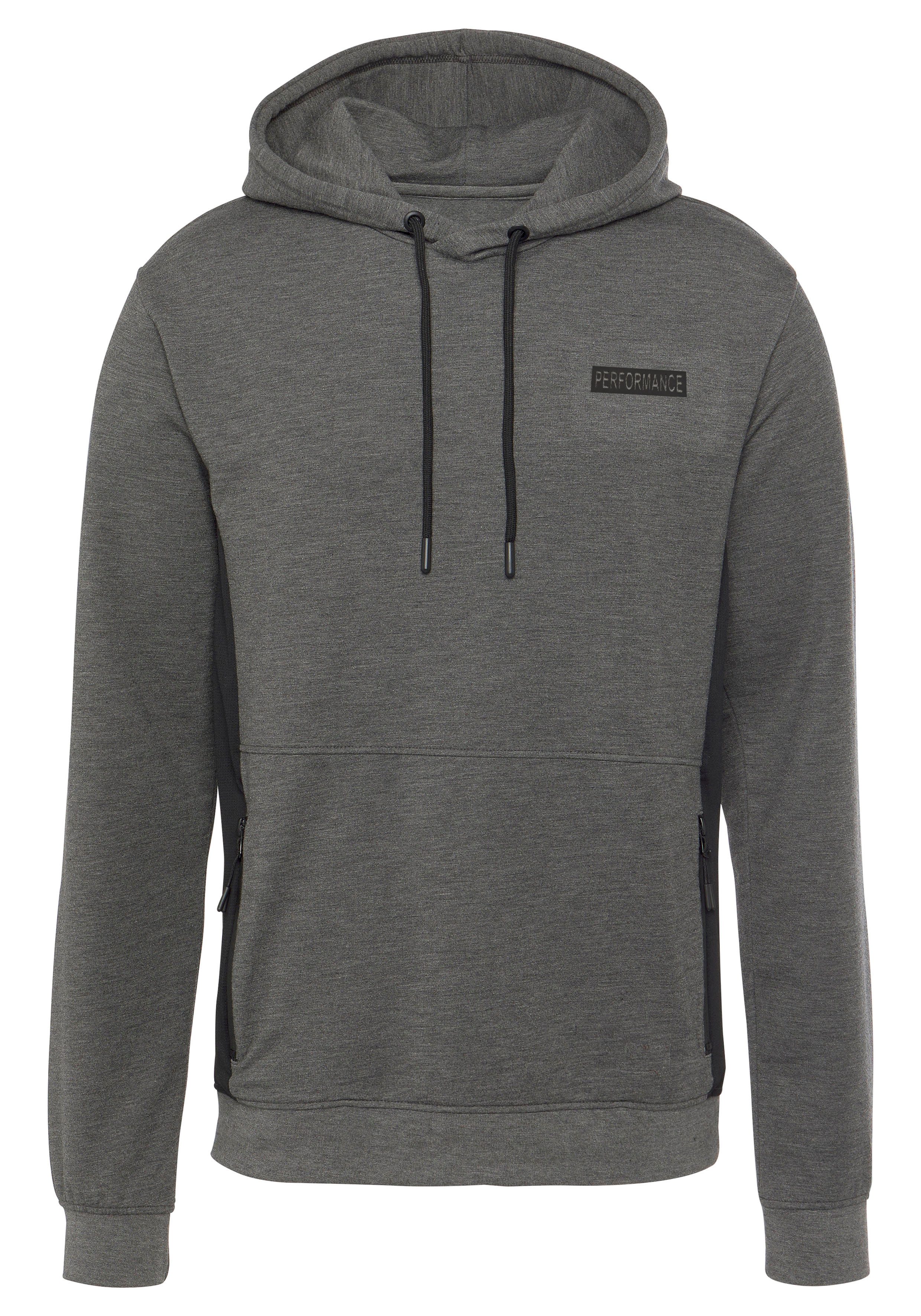 AUTHENTIC LE JOGGER Kapuzenpullover melierte Optik, mit Reißverschlusstasch günstig online kaufen