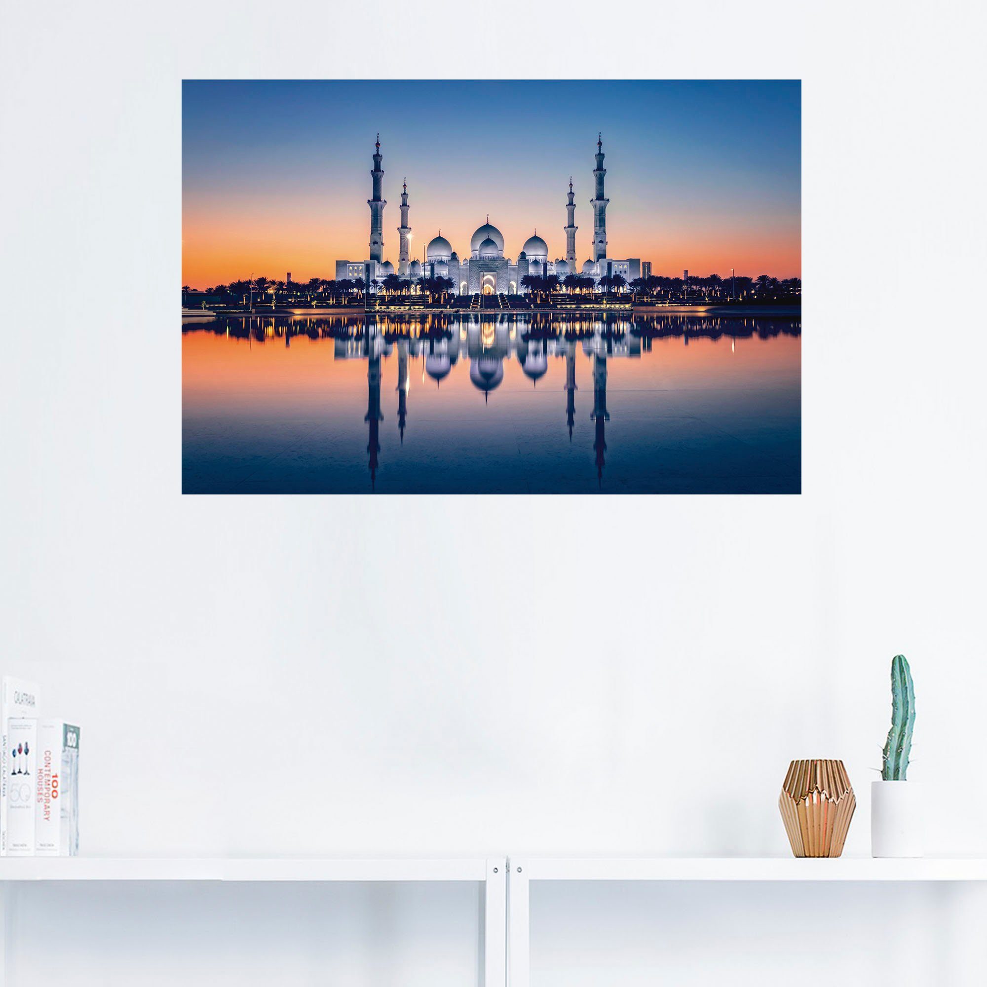 Artland Wandbild »Scheich-Zayid-Moschee III«, Bilder von Asien (1 Stück), in vielen Größen & Produktarten - Alubild / Outdoorbild für den Außenbereich, Leinwandbild, Poster, Wandaufkleber / Wandtattoo auch für Badezimmer geeignet-HomeTrends