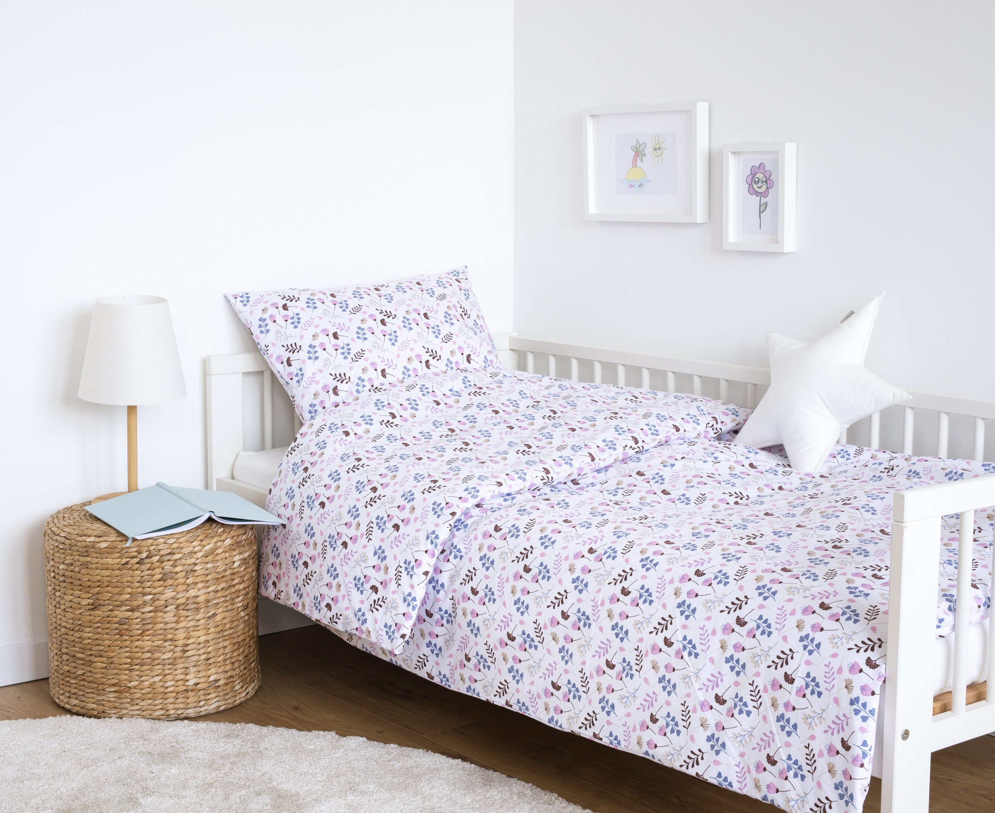 Loolay Bettwäsche Blumen ROSA Bunt Babybettwäsche günstig online kaufen
