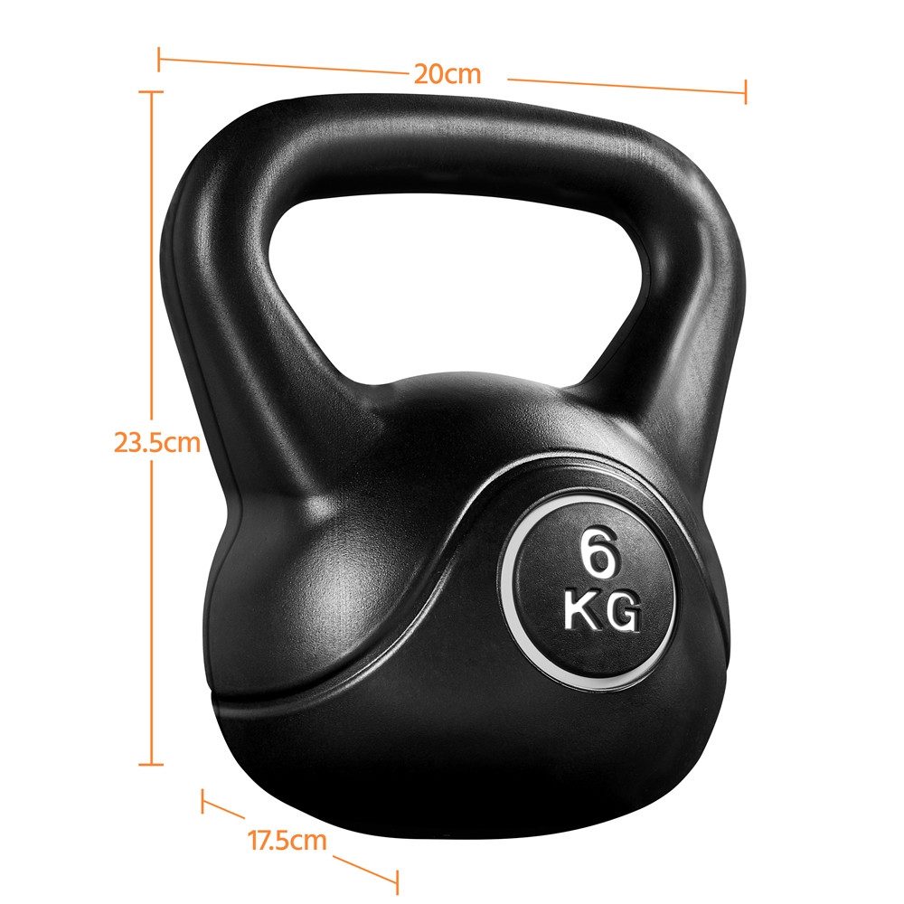 Yaheetech Kettlebell 6/8/10/12/16/20 kg, Kugelhantel Kunststoff Schwunghantel für Krafttraining