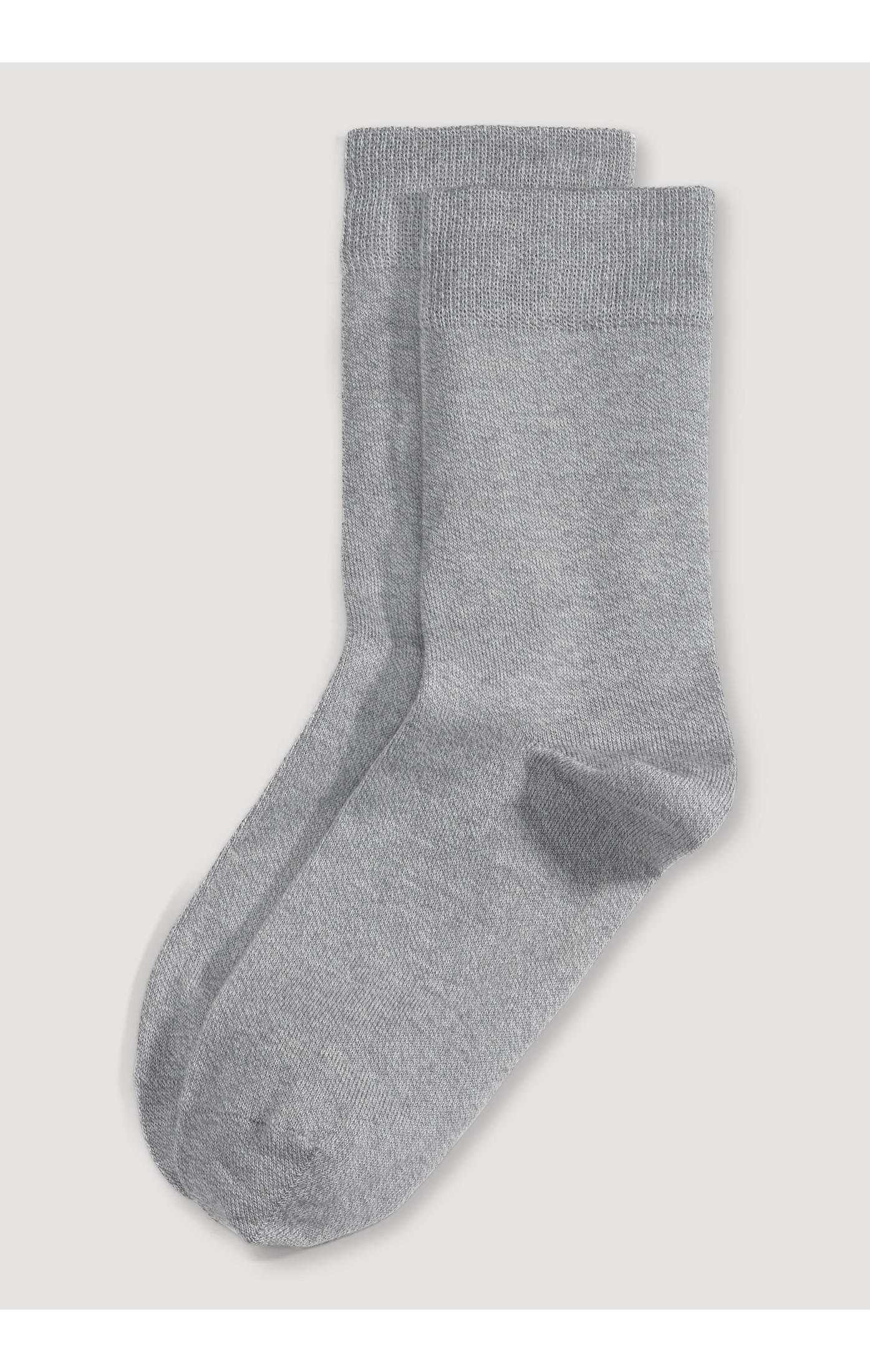 Bio-Baumwolle (1-Paar) Hessnatur Socken aus hellgrau