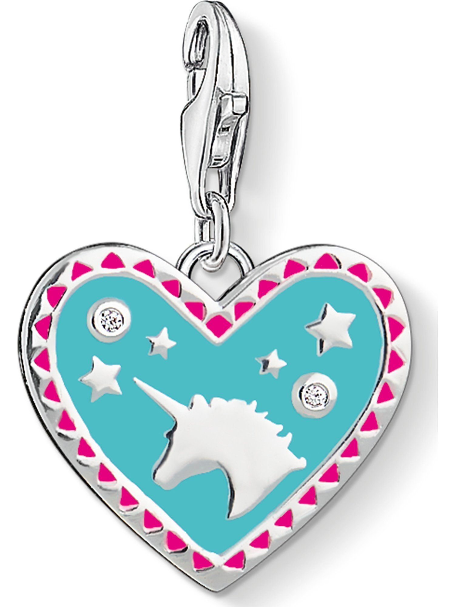 Kettenanhänger Thomas Sabo Damen-Charm 925er Silber Zirkonia