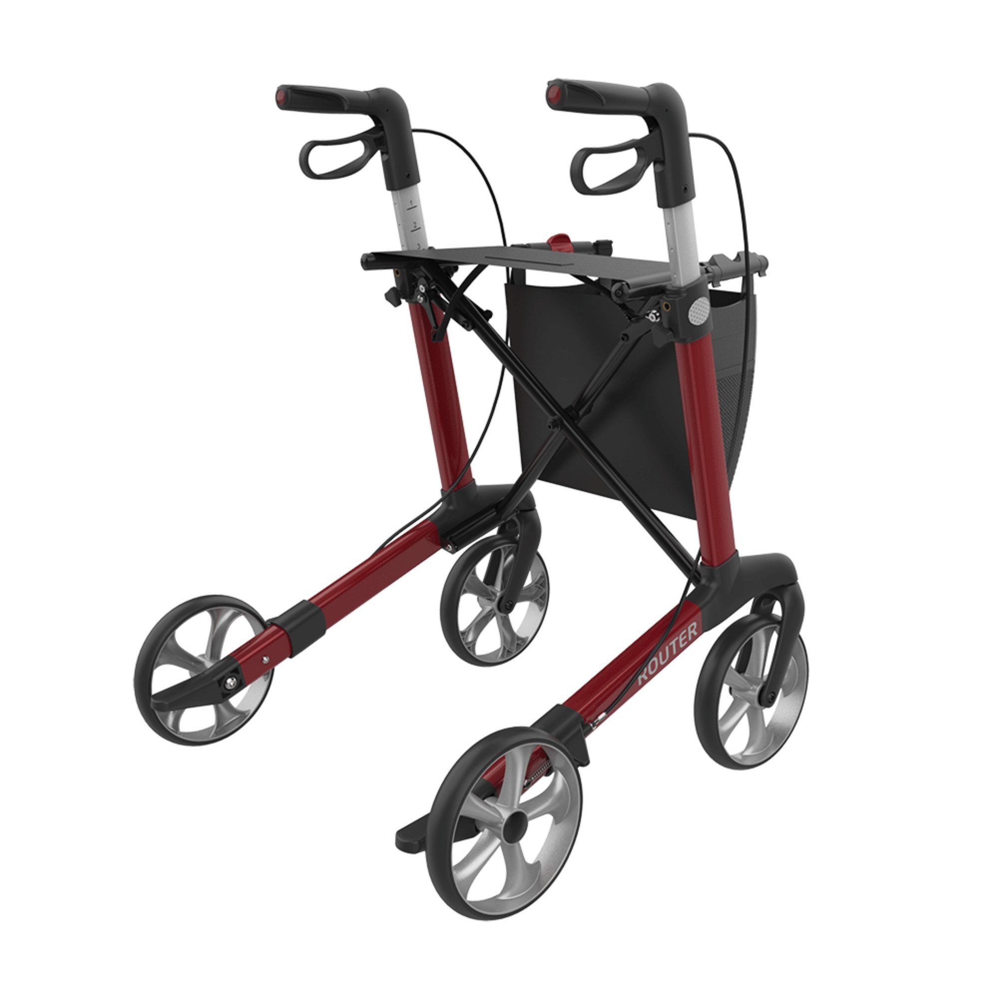Rehasense Rollator Leichtgewichts Rollator Router - TPE-beschichtete Räder