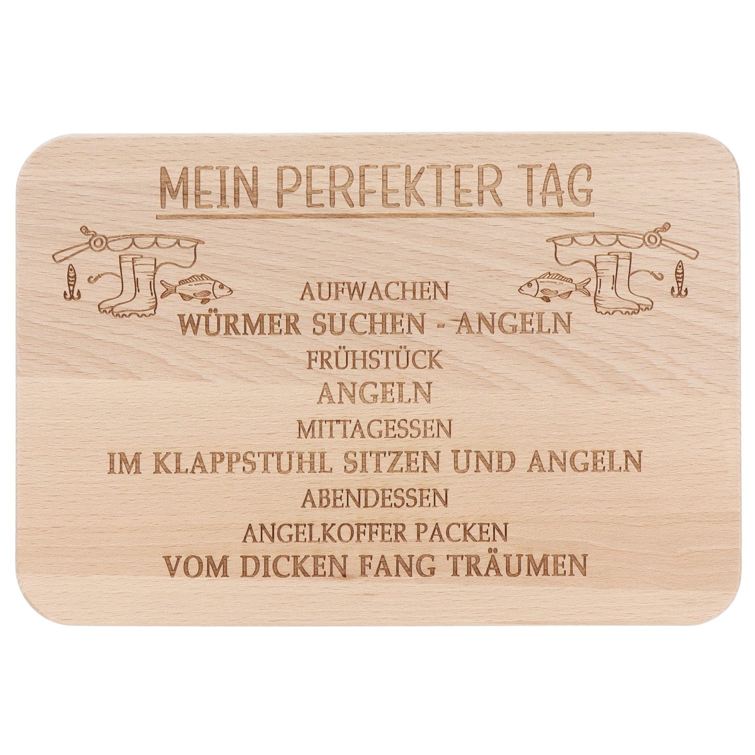 Frühstücksbrett Holz-Frühstücksbrettchen · Brotzeitbrett mit Gravur · Geschenk Hobby