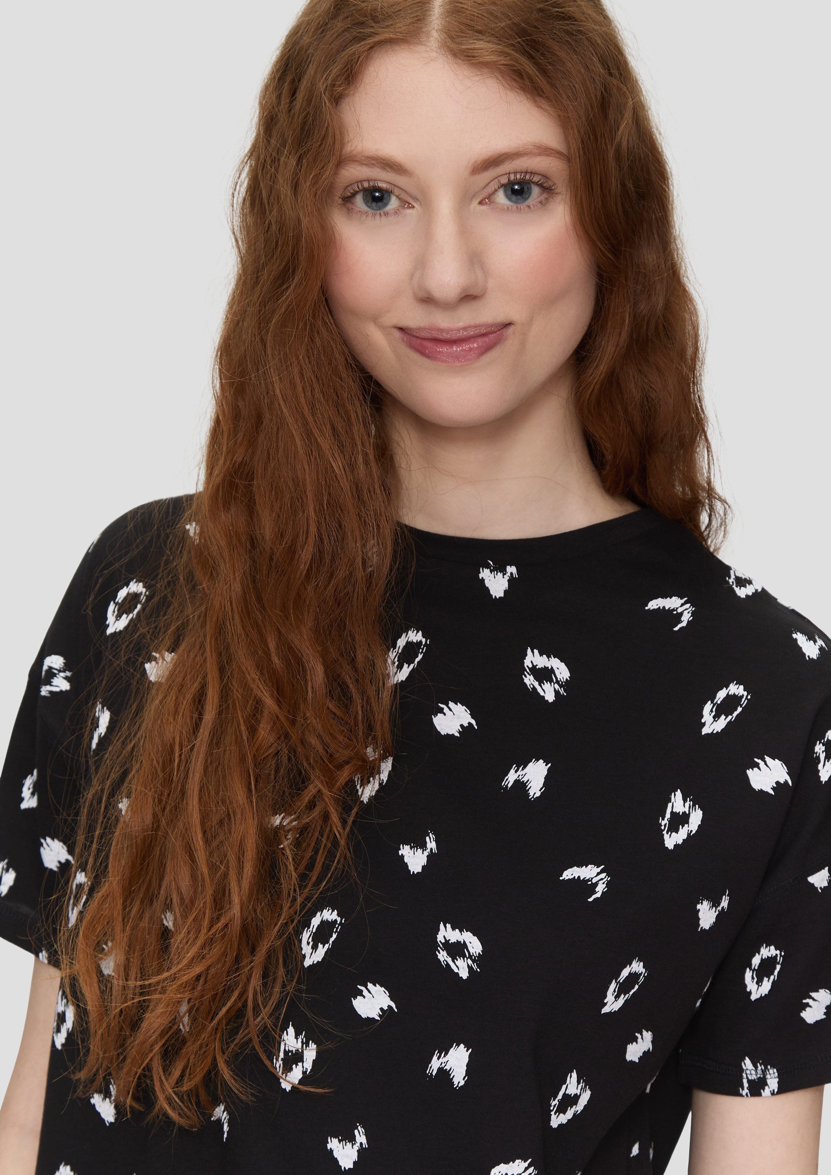 QS Kurzarmshirt T-Shirt aus Baumwolle mit günstig online kaufen