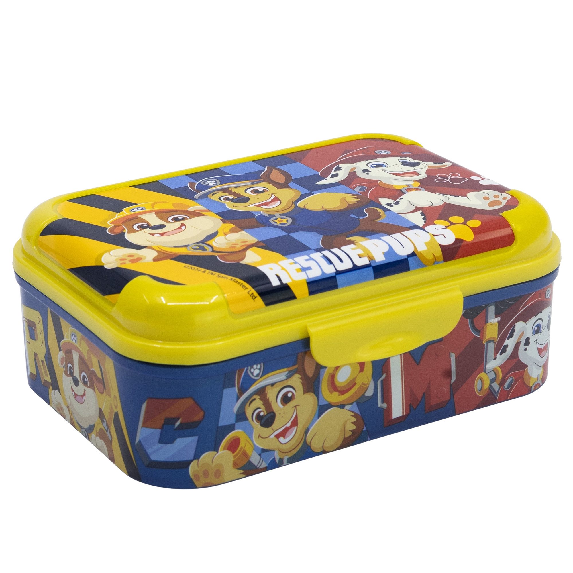 PAW PATROL Lunchbox Paw Patrol Chase Rubble 2 tlg Kinder Set Brotdose Trinkflasche 370 ml, (2-tlg., Spar-Set)