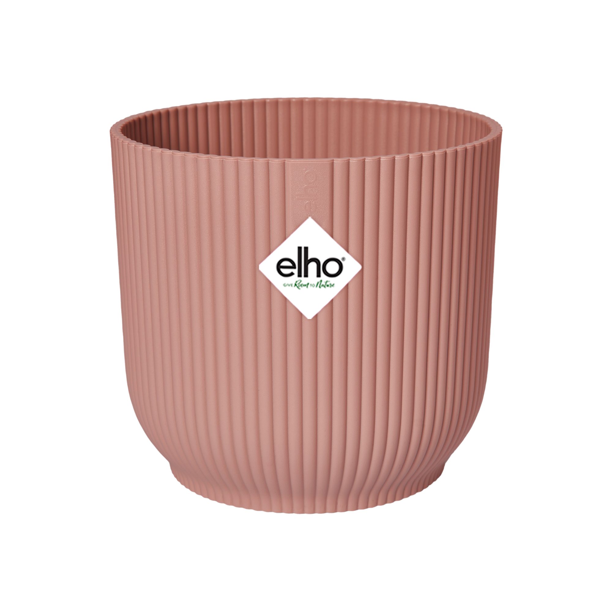 Florora Blumentopf Elho Vibes Fold Rund - Blumentopf Rosa mit Rollen - D35 x H33