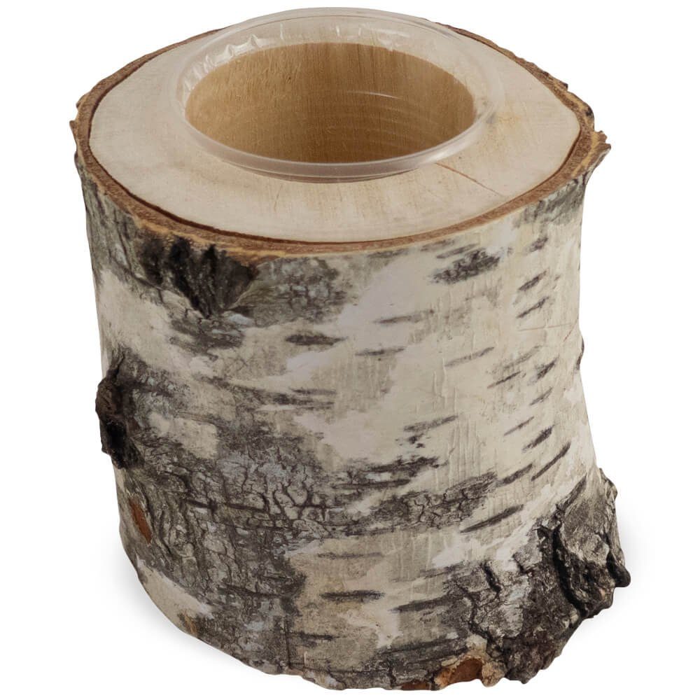 matches21 HOME & HOBBY Blumentopf Pflanztopf Birkenstamm mit Plastikbecher günstig online kaufen