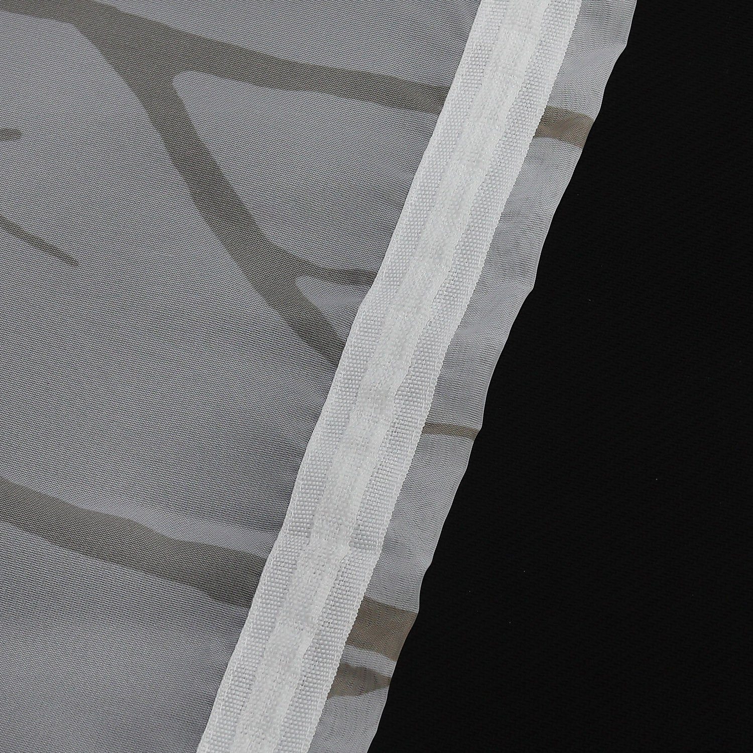Wohnzimmer St), Gardine, Joyswahl, Muster, (1 Dekovorhang Kräuselband Weiß-sand transparent, mit Baumzweige für