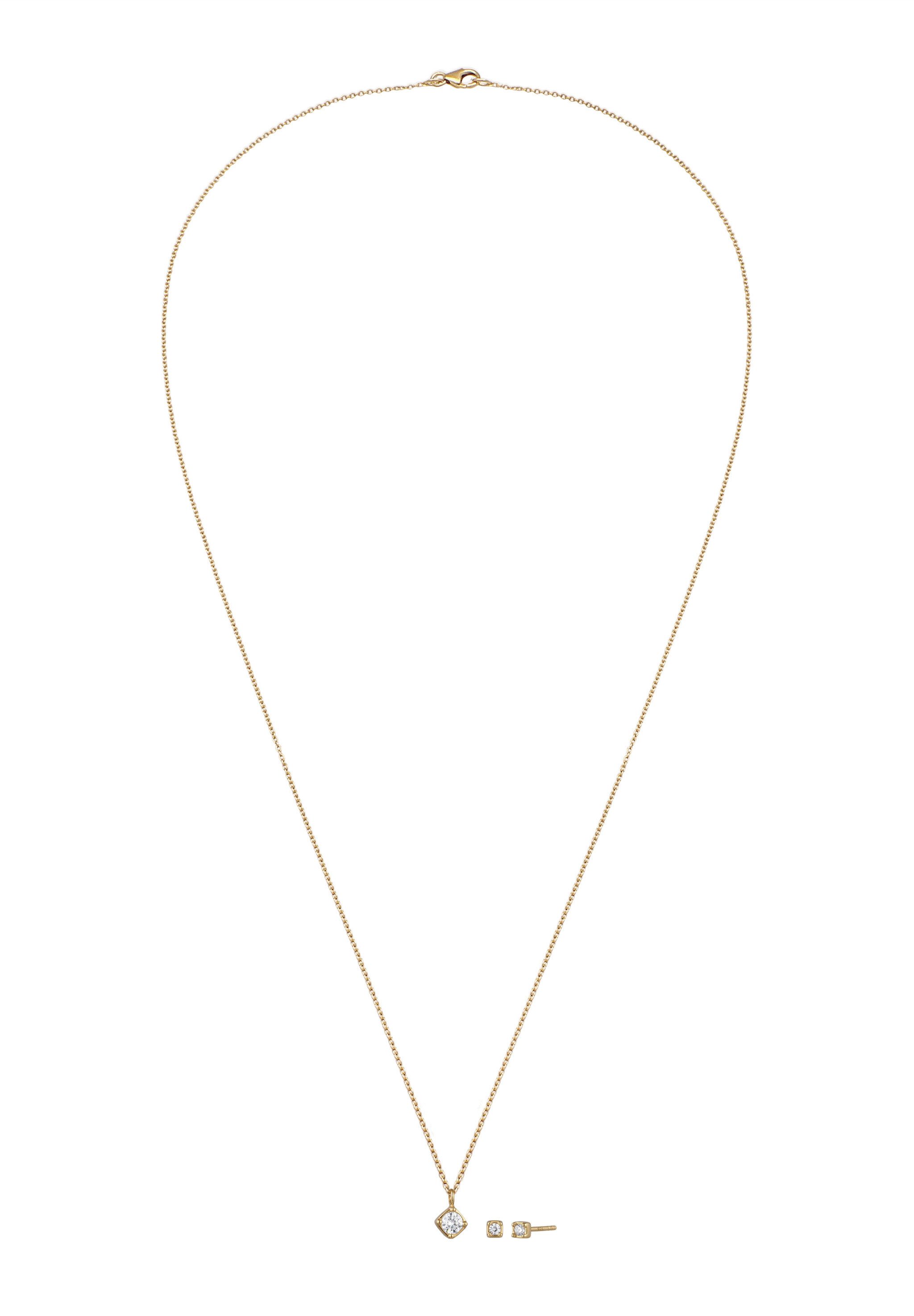 Elli Schmuckset mit Kristallen von Swarovski® Weiß 925 Sterling Silber
