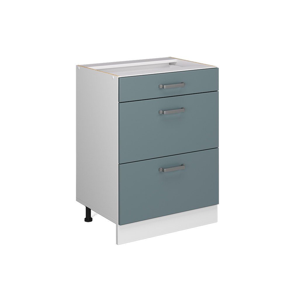 Vicco Unterschrank Küchenschrank R-Line Weiß Blau Grau 60 cm