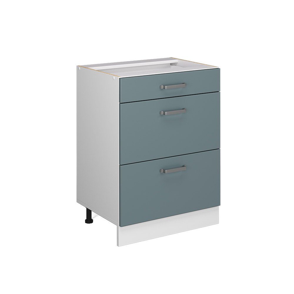 Vicco Schranksystem R-Line, Blau-Grau/Weiß, 60 cm günstig online kaufen