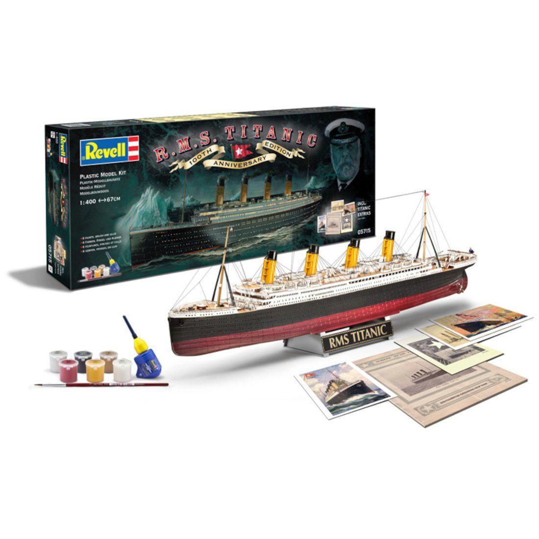 Revell® Modellbausatz Modellbausatz Geschenkset "100 Jahre Titanic" 1:400 6 Basisfarben, Maßstab 1:400, (Set, 262-tlg)