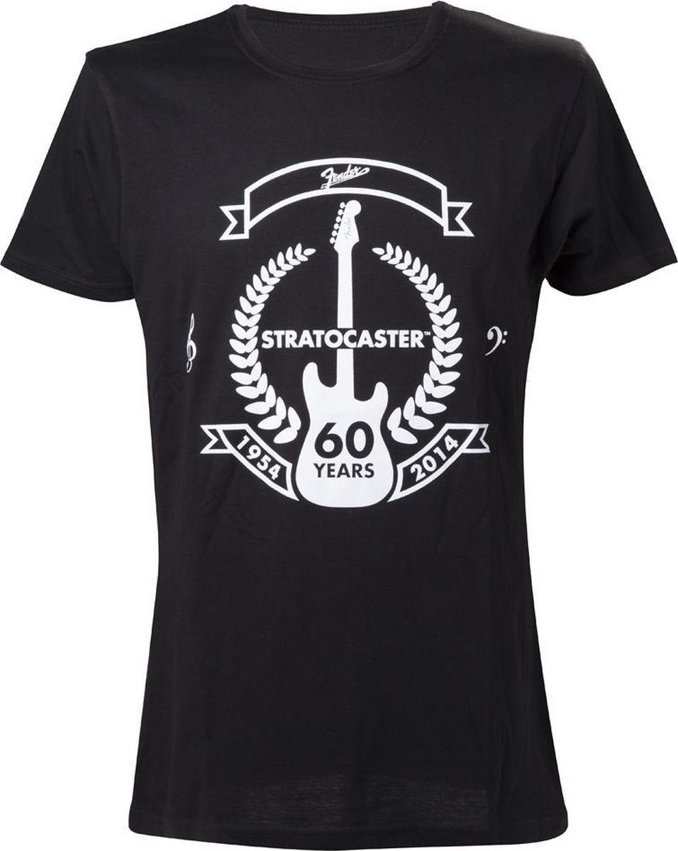 Fender Print-Shirt Fender Stratocaster T-Shirt Schwarz 60 Years S M L XL