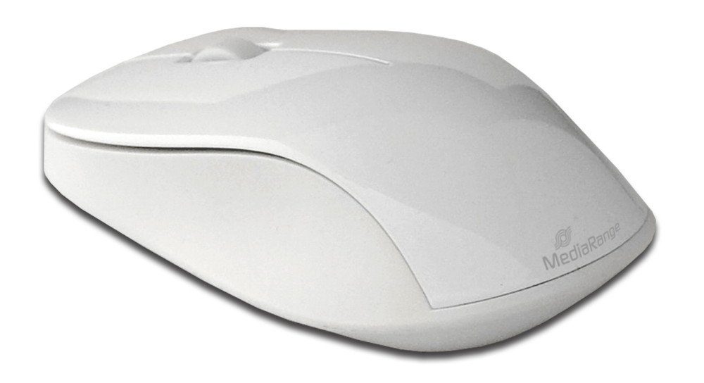 Mediarange Set Funk Maus und Tastatur highline 3 Tasten kabellos weiß MROS106 Tastatur- und Maus-Set
