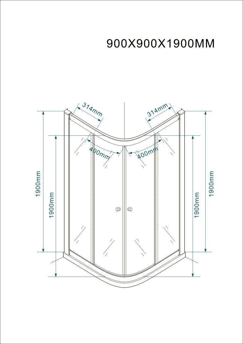 Fischer und Adamek Eckdusche Duschkabine EckViertelkreis günstig online kaufen