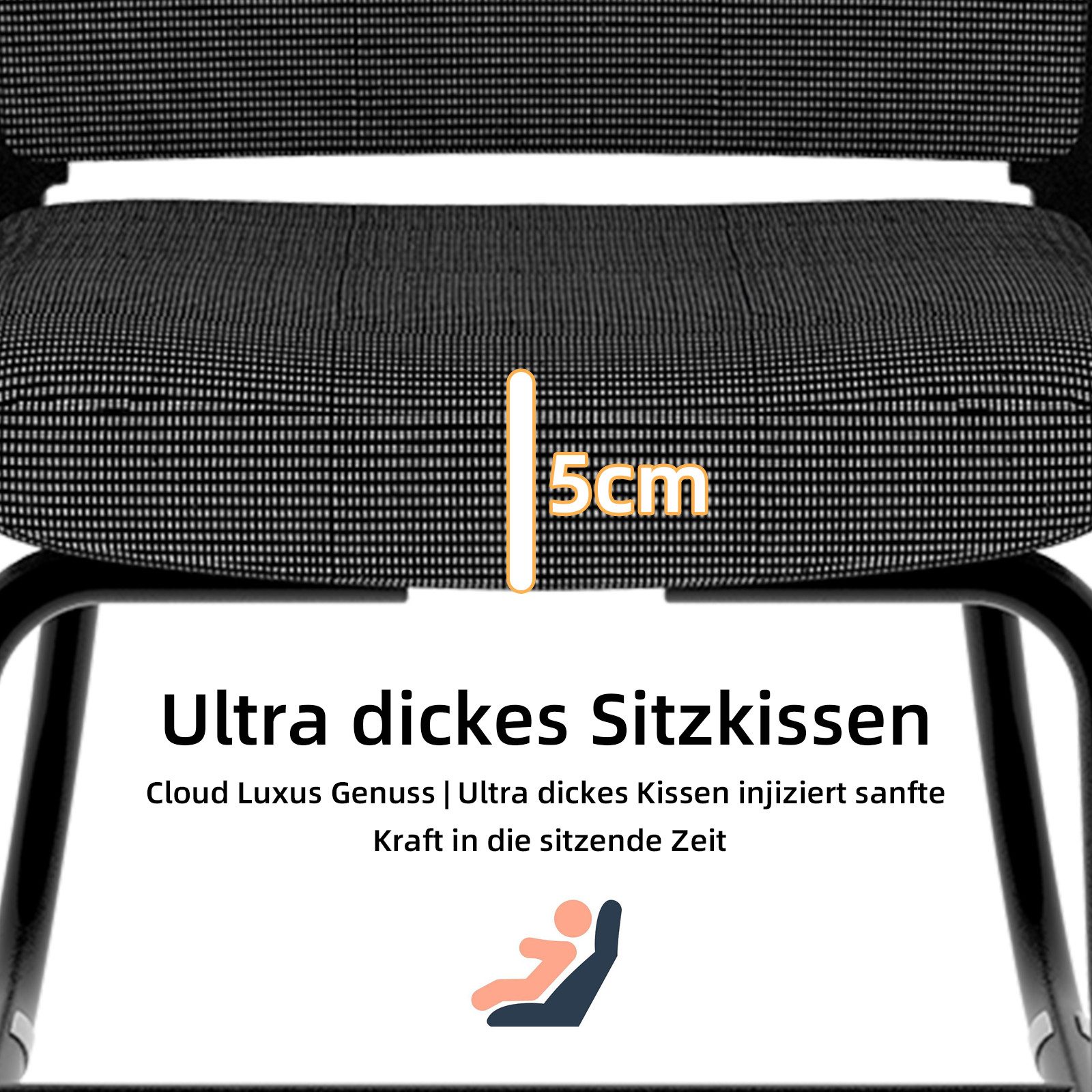 i@home Bürostuhl Minimalistischer, moderner Stuhl, Metallgestell, für Zuhause&Büro, in verschiedenen Farben erhältlich