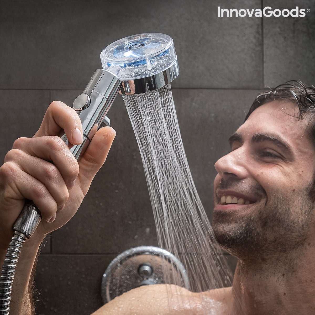 InnovaGoods Duschbrause Öko-Dusche mit Druckpropeller und Reinigungsfilter Heliwer InnovaGoods