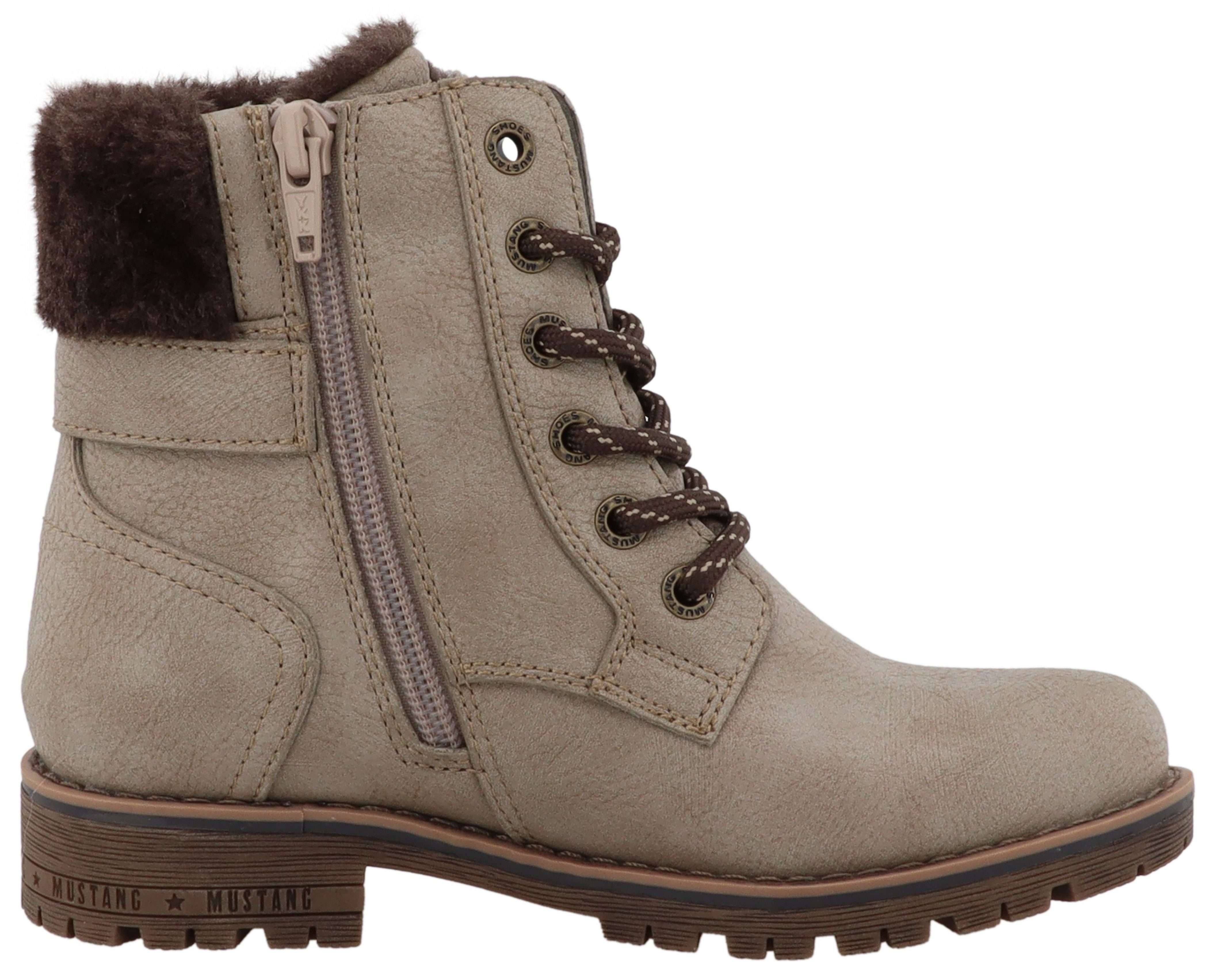 Mustang Shoes Matilde Winterstiefel Oudoorboots, Schnürstiefel mit Warmfutter