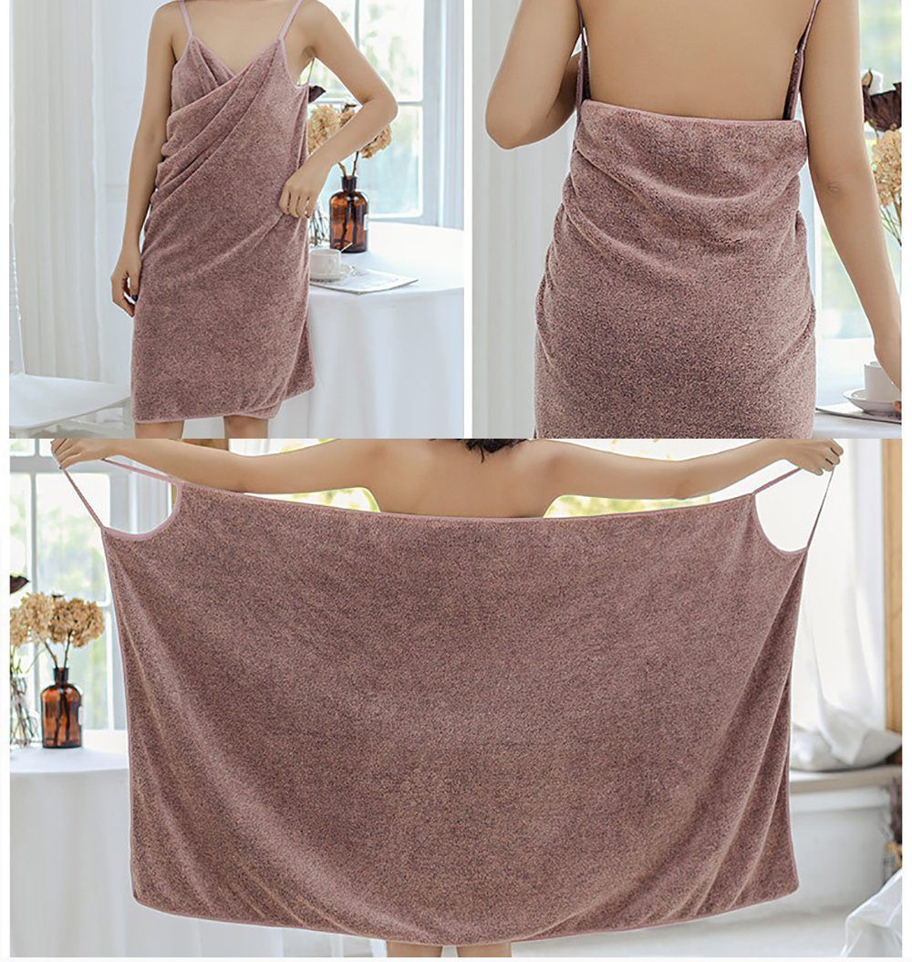 UG L.Ru Damen Badetücher tragen verdickter Baderock, saugfähiger Bademantel, können Bademantel Badetuch,