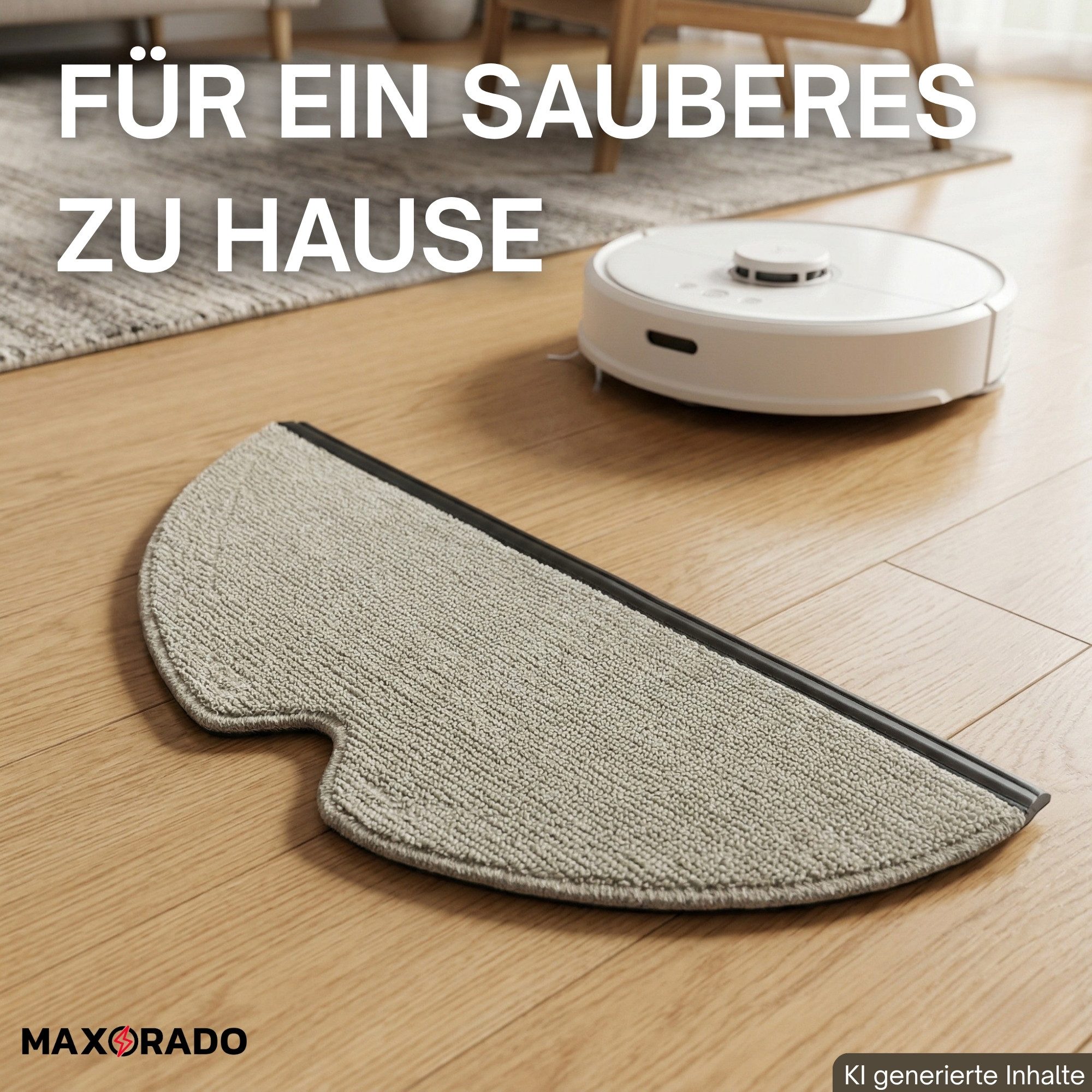 Maxorado Mob Tuch passend für Roborock S4 S5 MAX S6 Pure E2 E3 E4 E5 Q5 Zubehör Moppaufsatz (5-tlg., Wischtuch Ersatzteile Zubehör SEt) – Bild 4 von 5