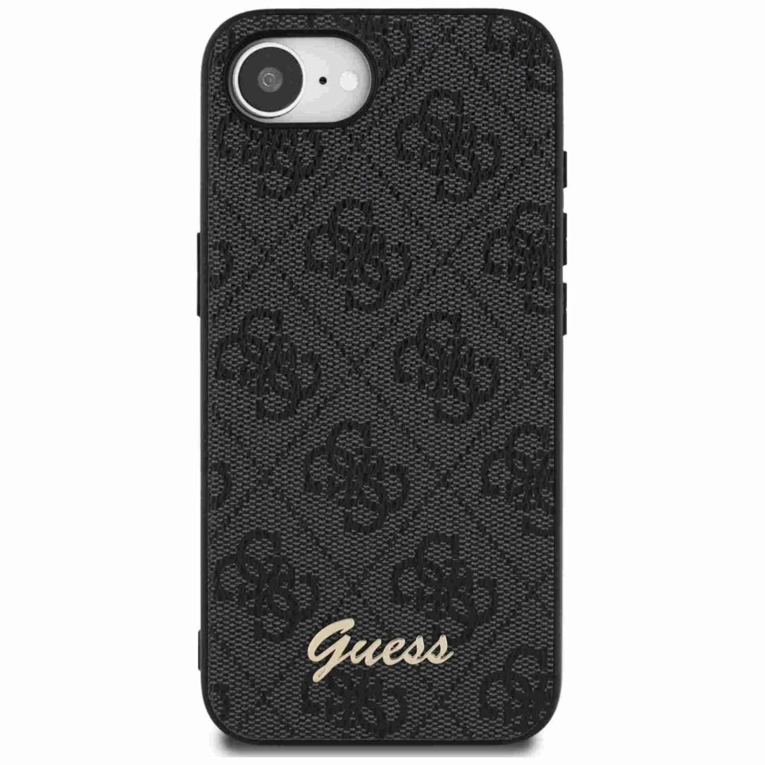 Guess Smartphone-Hülle MagSafe Guess für Apple iPhone 17e / 16e Script Logo Case Schwarz