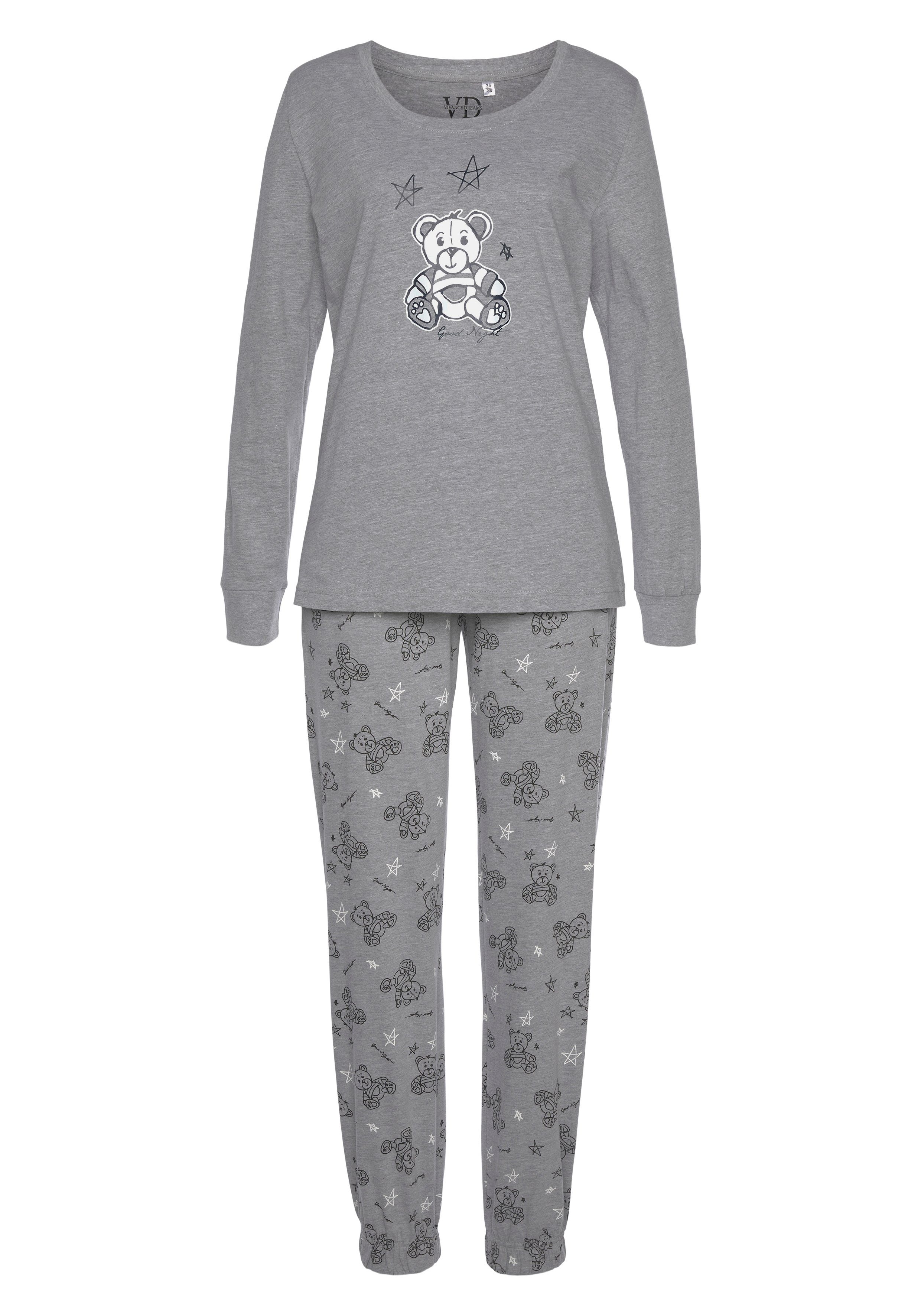 Vivance Dreams by Lascana Pyjama (Set, 2 tlg) mit süßem Bärchen-Druck – Bild 4 von 5
