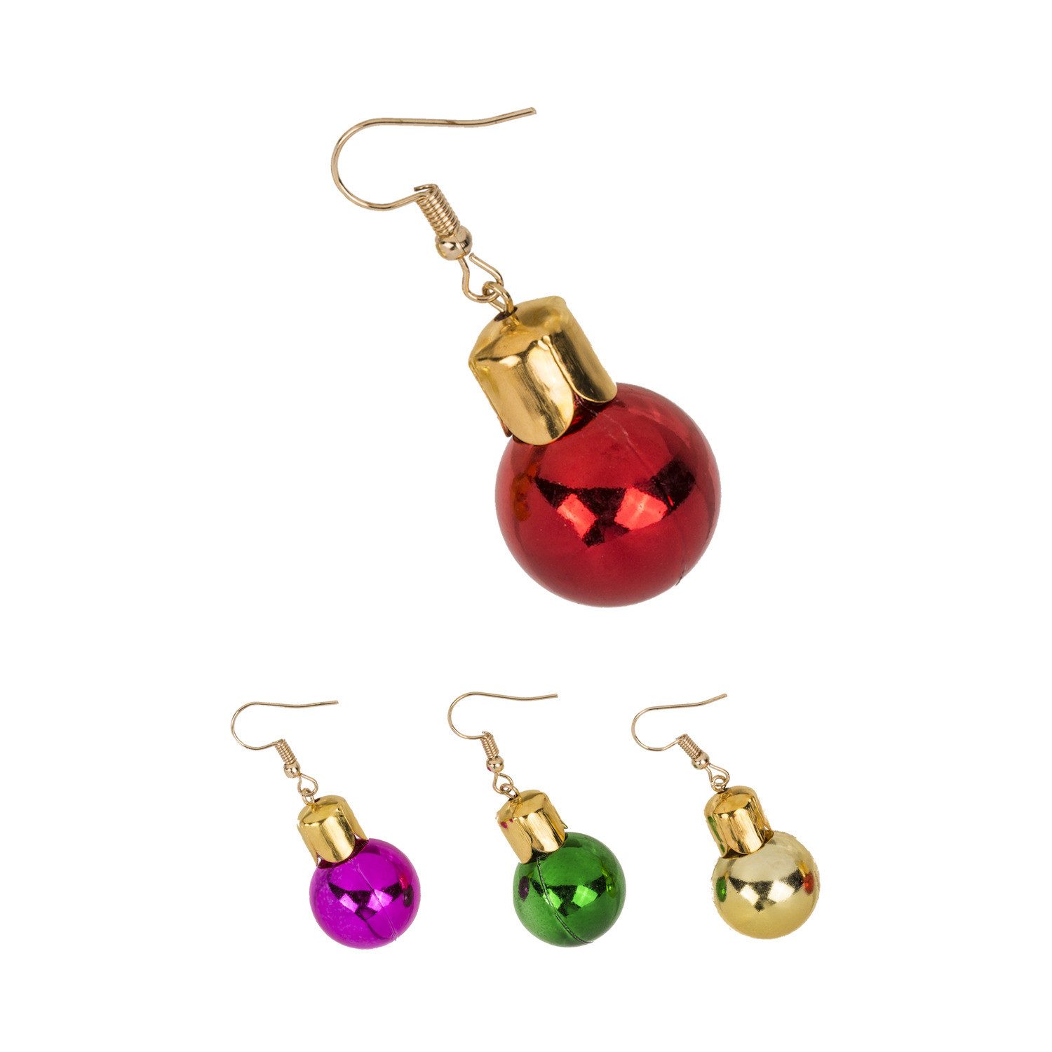 Out of the Blue Ohrclip-Set Weihnachtskugeln Серьги Weihnachts Серьги-гвоздики in zufälliger
