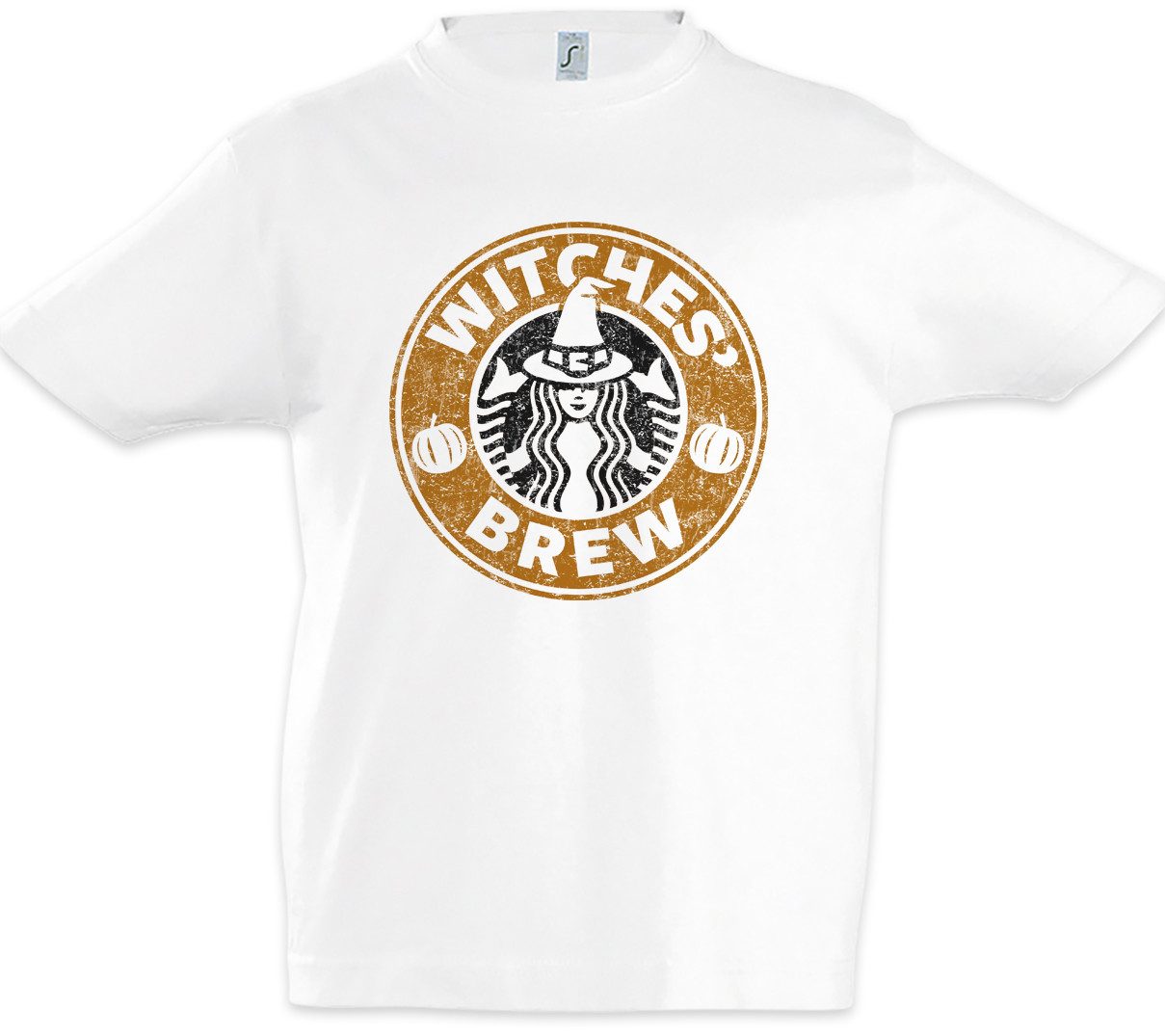 Print-Shirt Witches' Brew Kinder T-Shirt Kaffee Caffeine Koffein Hexe Halloween