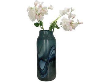 Engelnburg Dekovase Engelnburg Vase Blumenvase Glas Blau 38x16x16 (kein Set, 1er Set)