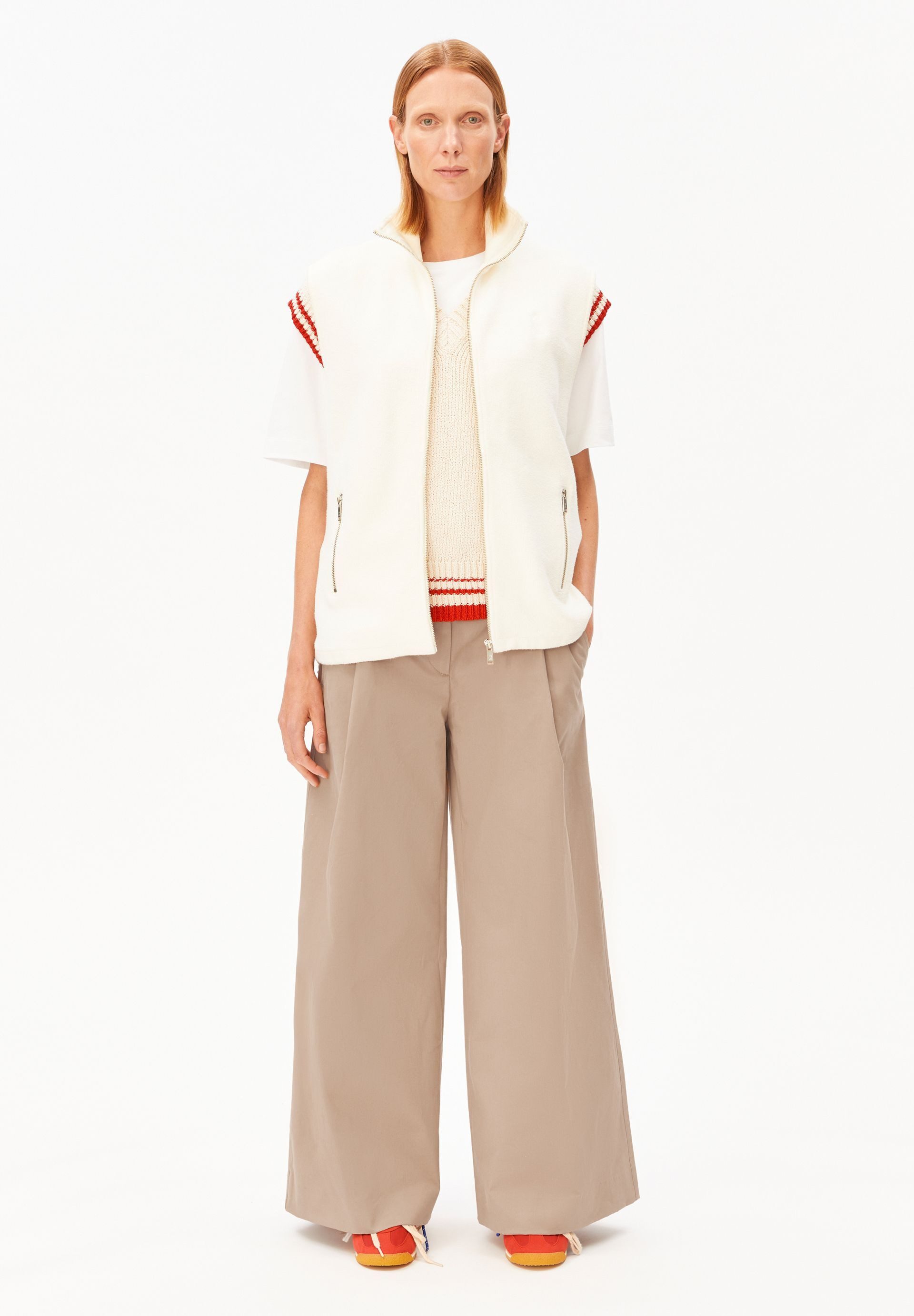 Armedangels Blouson COTTON FLEECE Weste aus Bio-Baumwolle Oversized Fit