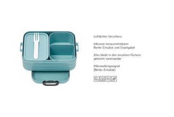 Mepal Lunchbox 2-tlg.Bento et Klein / Groß Take A – Brotdose mit Fächern Hellblau, Acrylnitril-Butadien-Styrol (ABS), (Set, 2-tlg., Lunchbox Midi und Large)